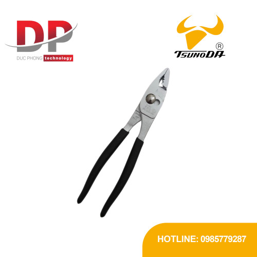 Kìm cá sấu mỏ dài loại mỏng, 2 lỗ tuốt Tsunoda S-PL-200G 8 inch