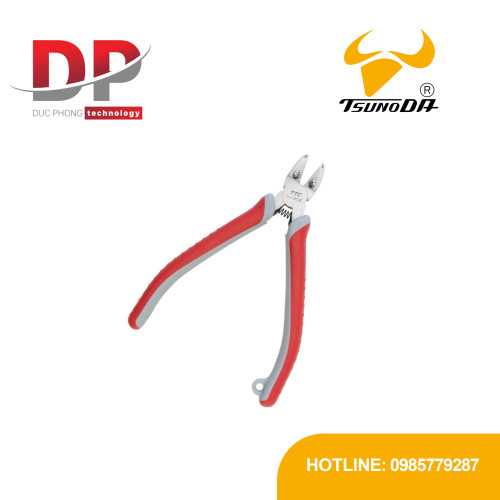 Kìm cắt chéo cứng lưỡi mỏng, có miếng đỡ Tsunoda TH-125CNC