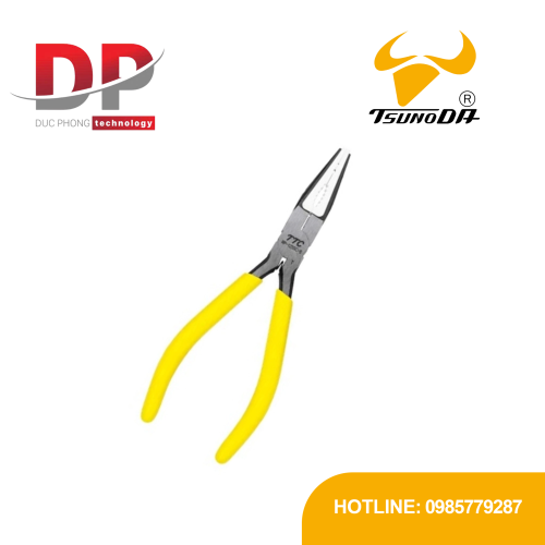 Kìm mũi nhọn hàm nhựa có lò xo Tsunoda RP-125SC-S 125 mm