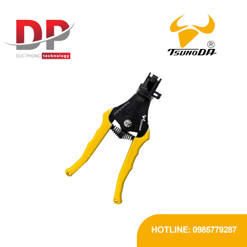 Kìm tuốt dây tự động Tsunoda TWS-D 166 mm, chuyên dụng dây nhiều lõi 0.9–5.5 mm²