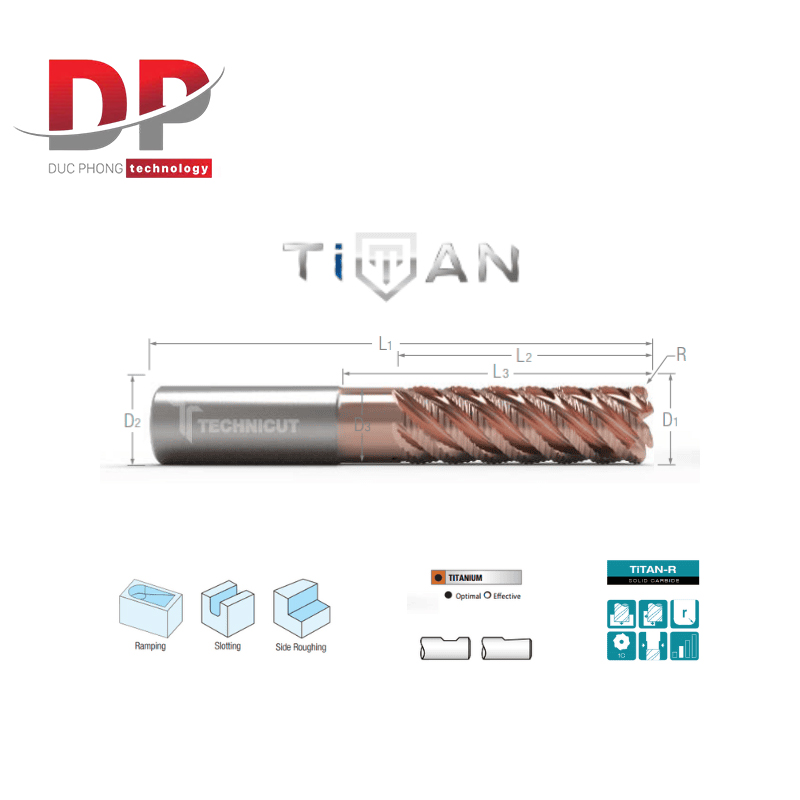 Dao phay ngón titanium