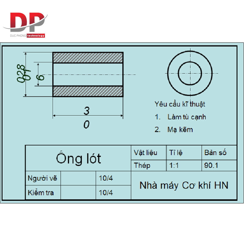 Tiêu đề bản vẽ chi tiết