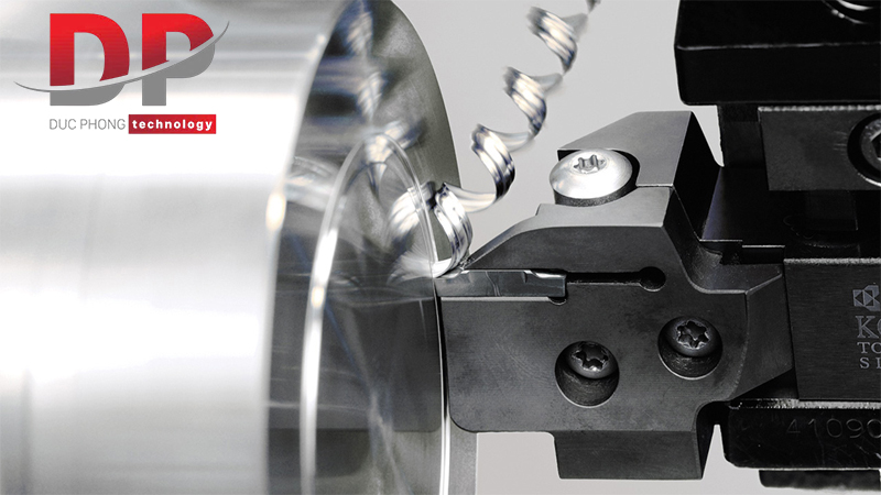 Gia công tiện phôi bằng dao tiện rãnh mặt đầu