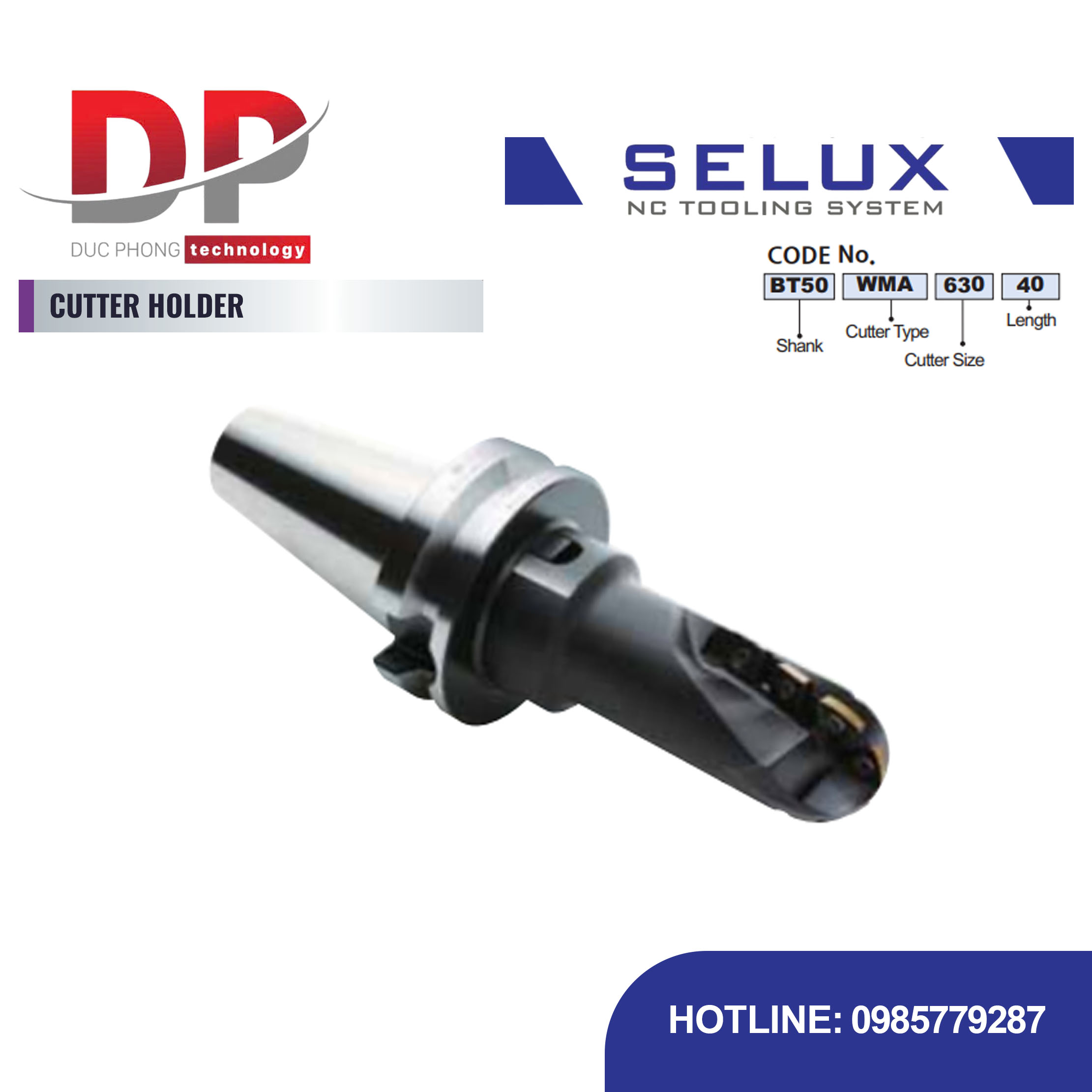 Bầu kẹo dao cắt Series BT Shank - Selux (SIDE CUTTER ARBOR)