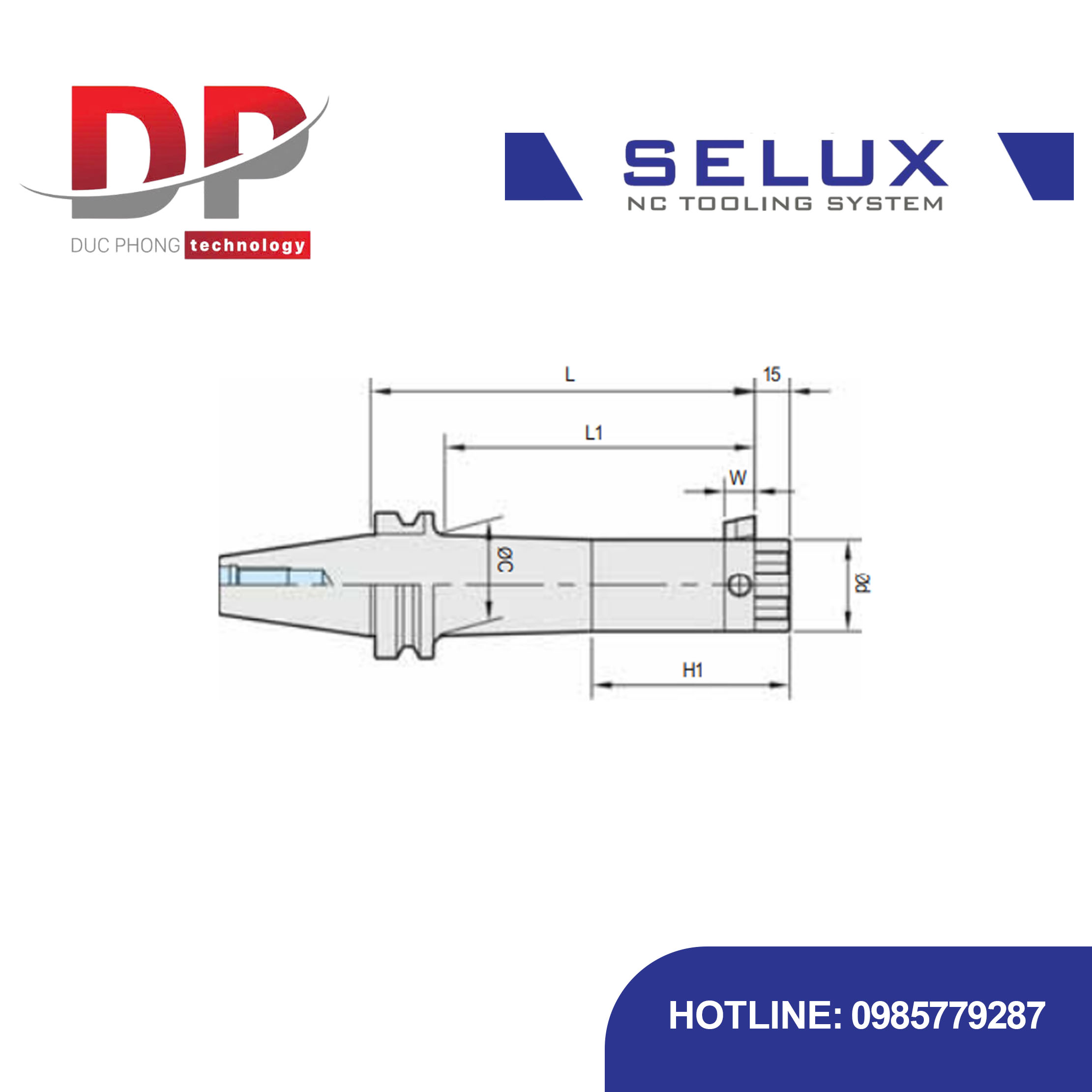 Bầu kẹp cán dao tiện lỗ vuông loại BSB Series BT Shank - Selux (SQUARE BORING BAR) BSB TYPE