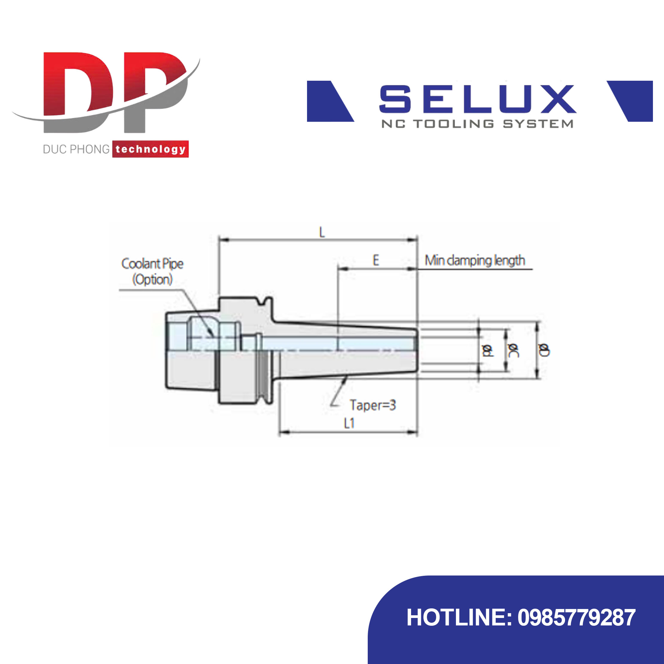 Bầu kẹp co nhiệt chuôi HSK-E Series HSK Shank - Selux (SHRINK FIT HOLDER) HSK-E TYPE