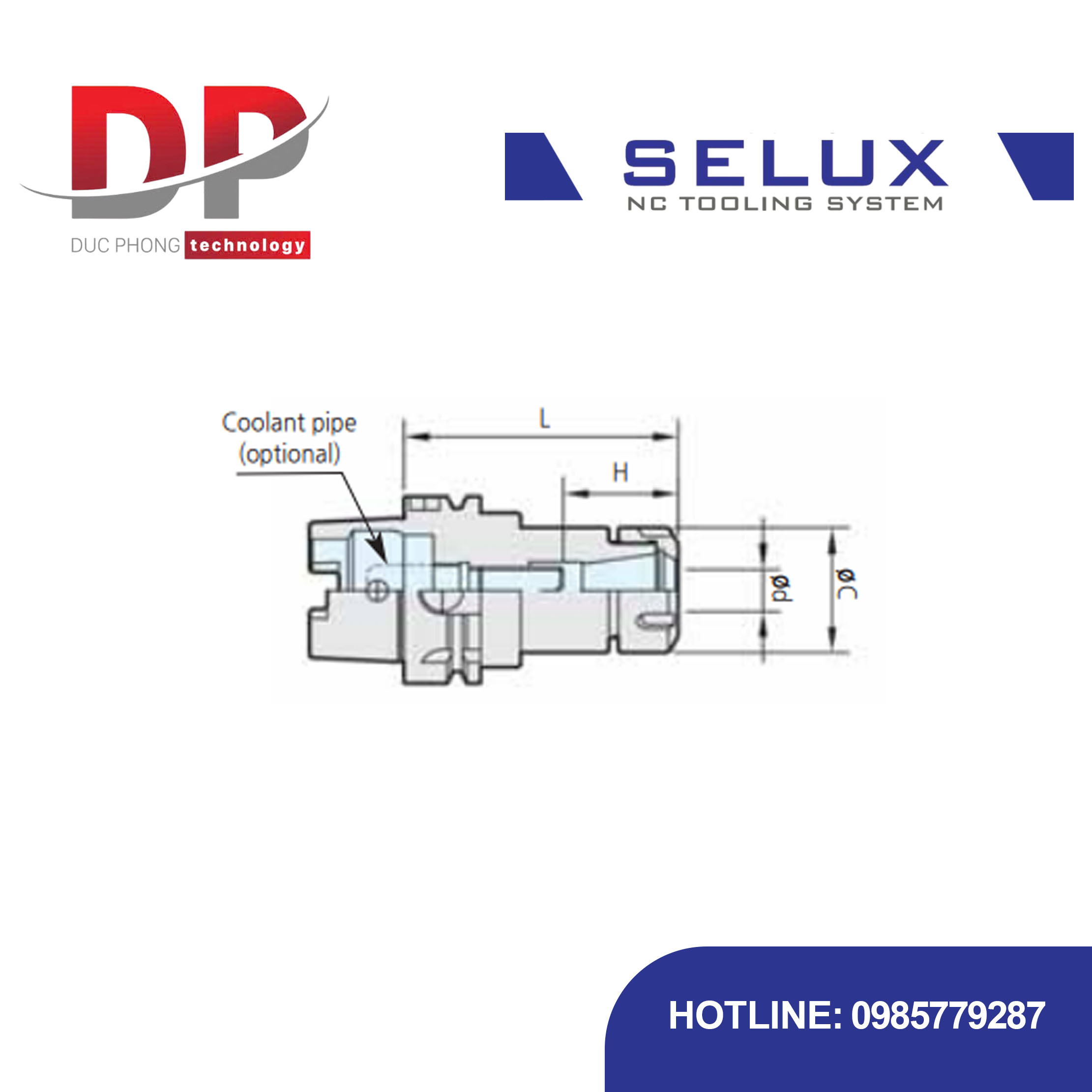 Bầu kẹp collet ER chuôi HSK-A Series HSK Shank - Selux (ER COLLET CHUCK) HSK-A TYPE