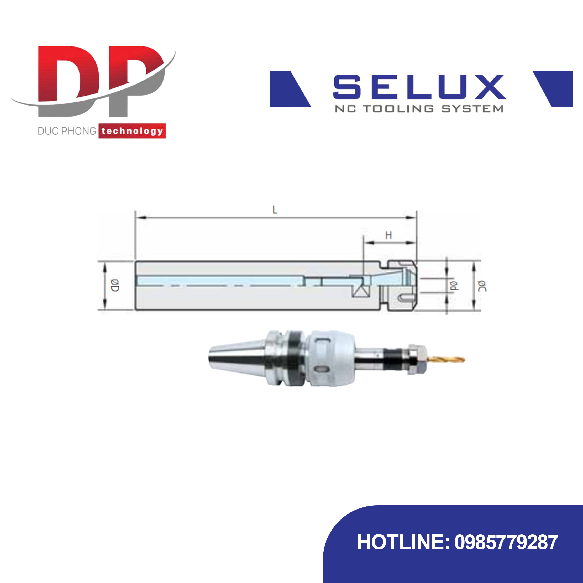 Bầu kẹp Collet ER Thẳng Series ST Shank - Selux (STRAIGHT ER COLLET CHUCK MILLING)