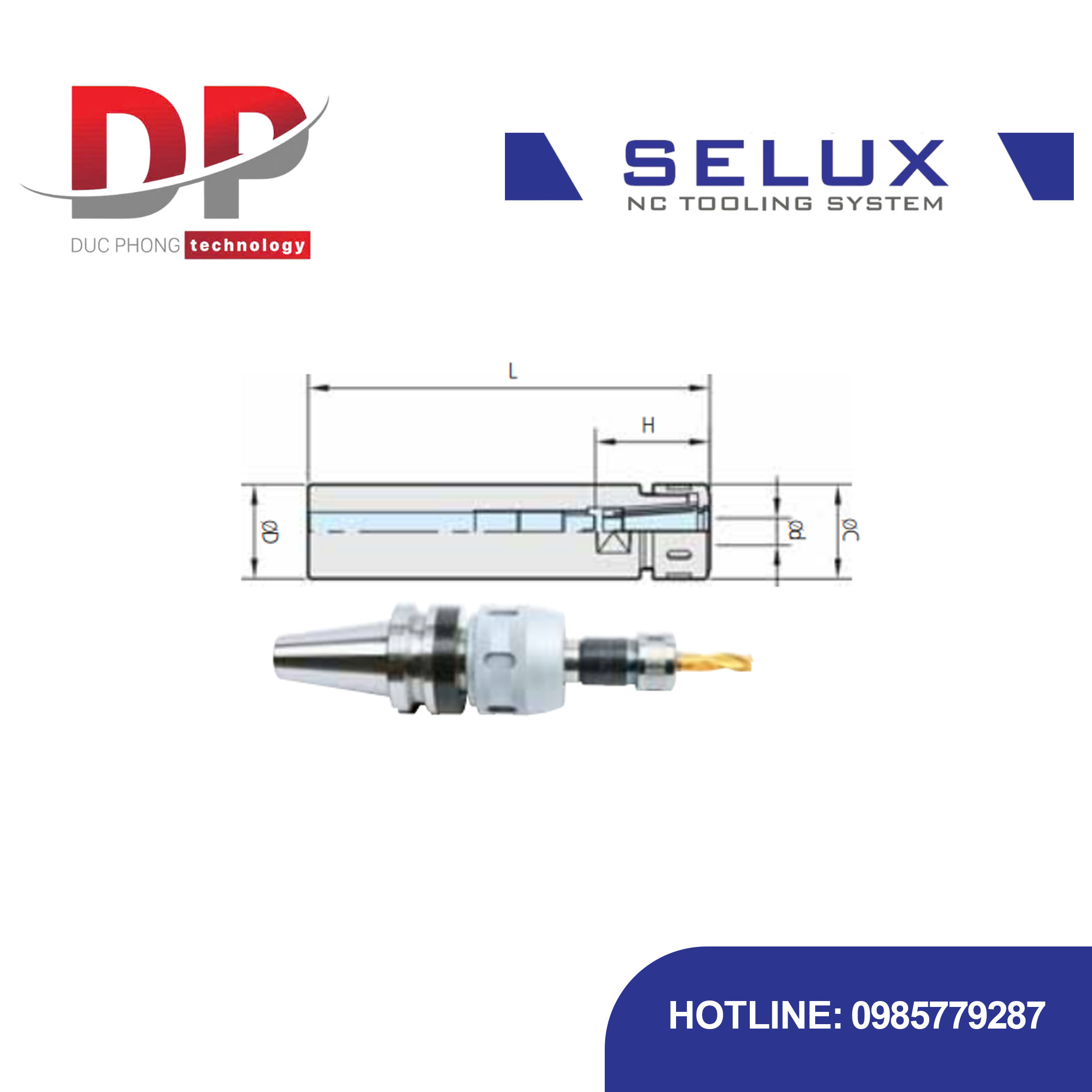 Bầu kẹp Collet SSK thẳng Series ST Shank - Selux (STRAIGHT SSK COLLET CHUCK MILLING)