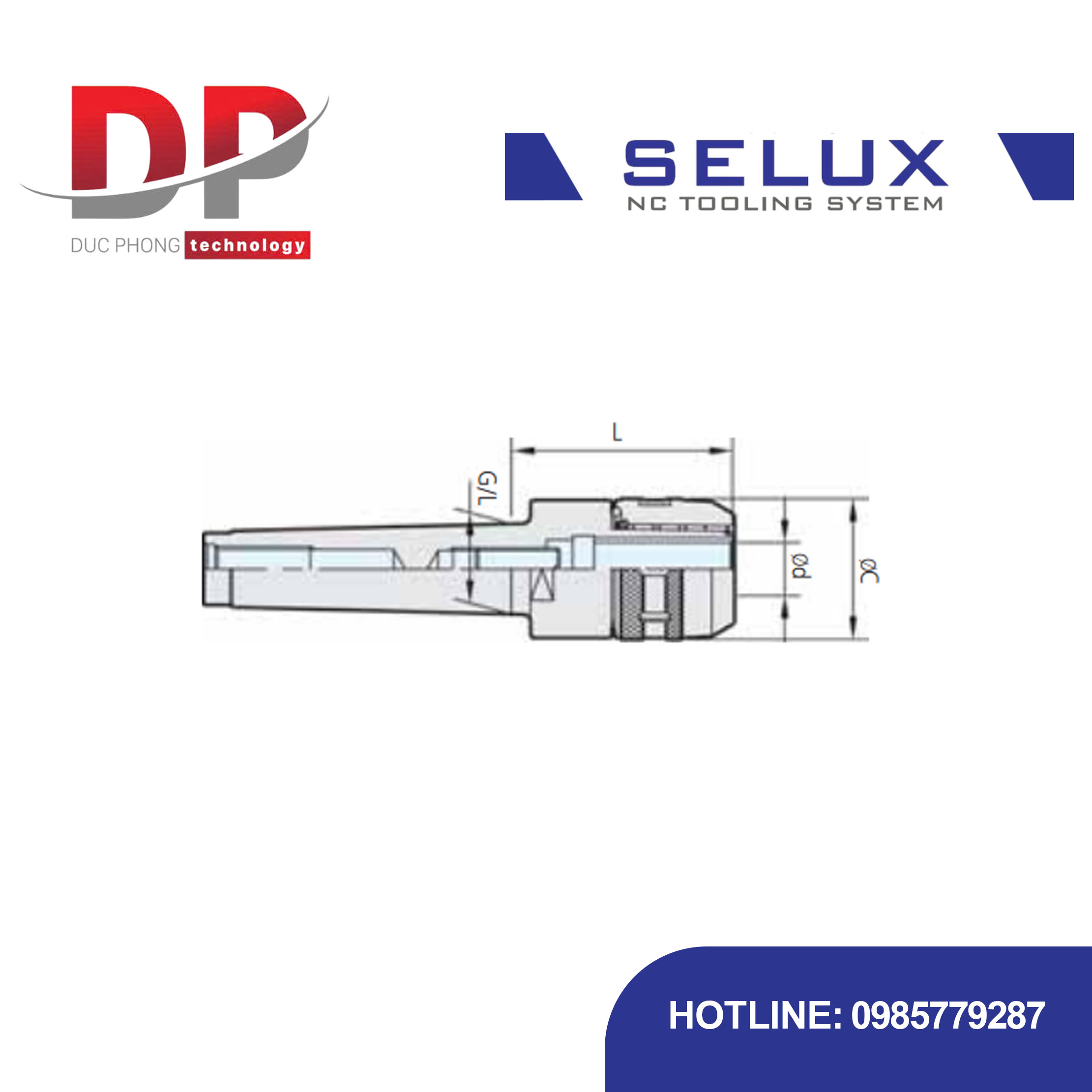 Bầu kẹp dao phay MT côn Morse SCREW Series NT/MT Shank - Selux (MT MILLING CHUCK SCREW)