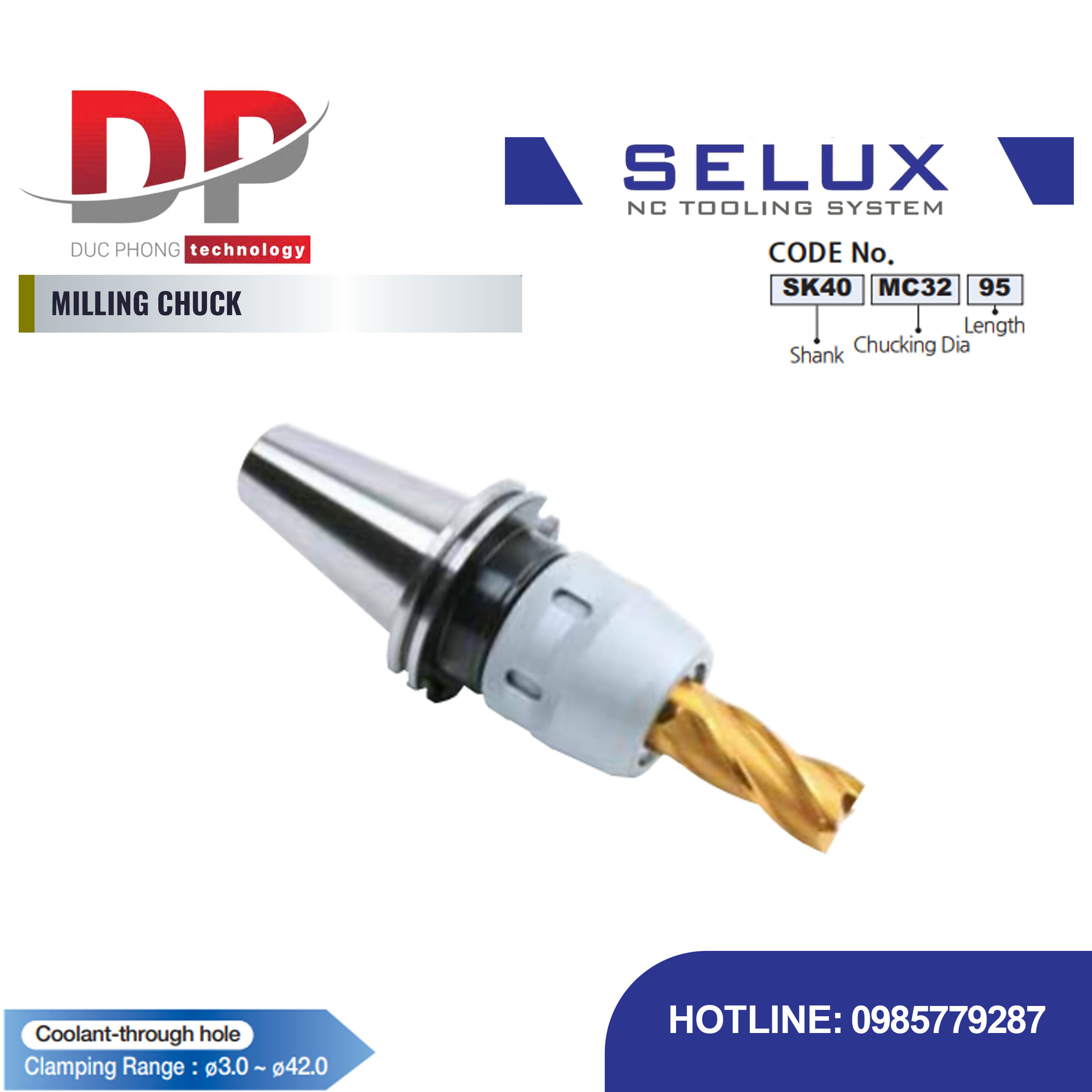 Bầu kẹp dao phay Series SK Shank - Selux (MILLING CHUCK)