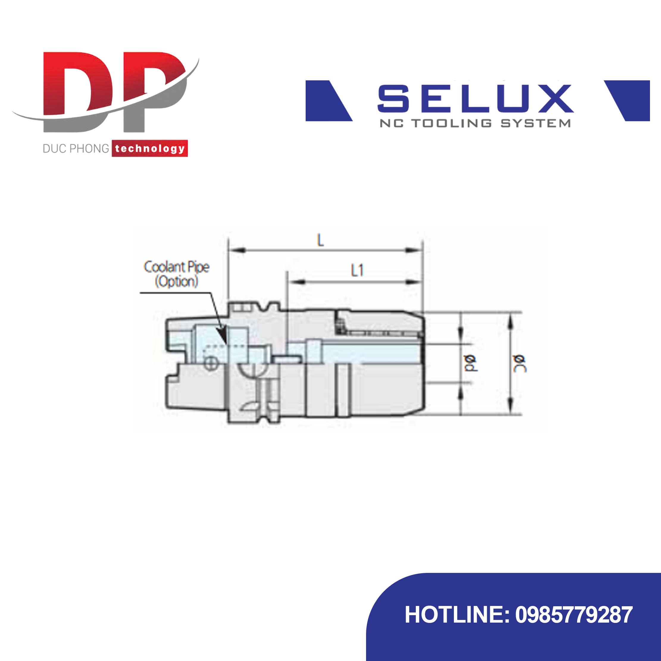 Bầu kẹp dao phay tốc độ cao chuôi HSK-A Series HSK Shank - Selux (HIGH SPEED MILLING CHUCK) HSK-A TYPE