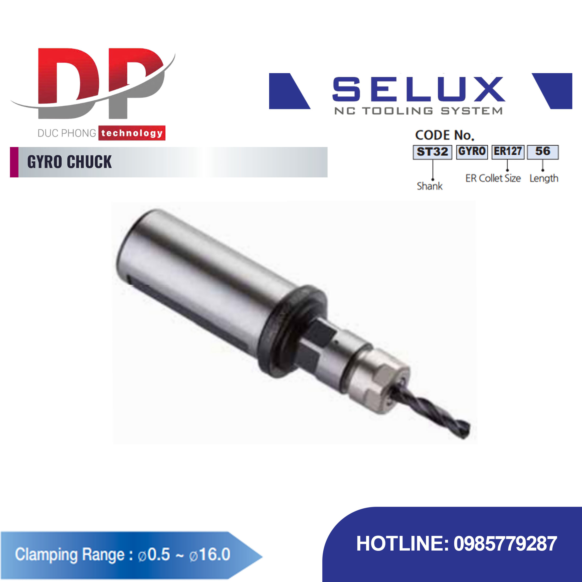 Bầu kẹp GYRO Series ST Shank - Selux (GYRO CHUCK)