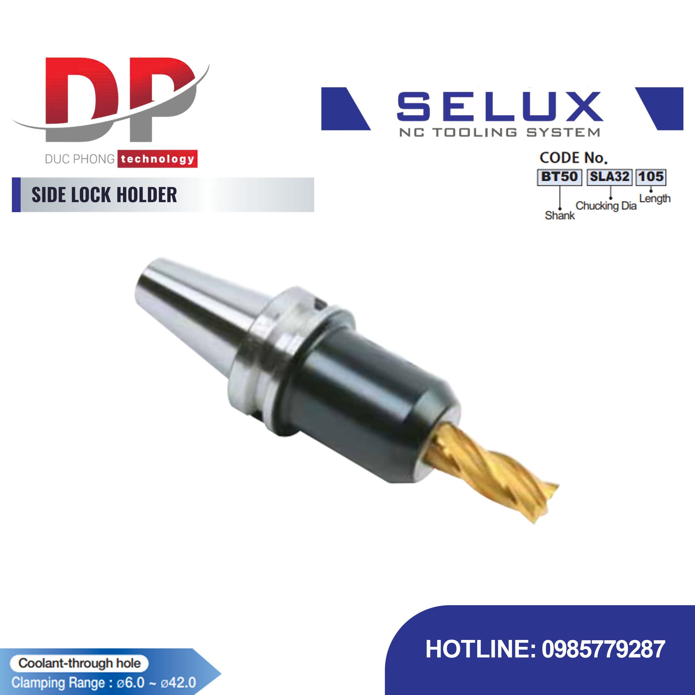 Bầu kẹp khóa cạnh Series BT Shank - Selux (SIDE LOCK HOLDER)