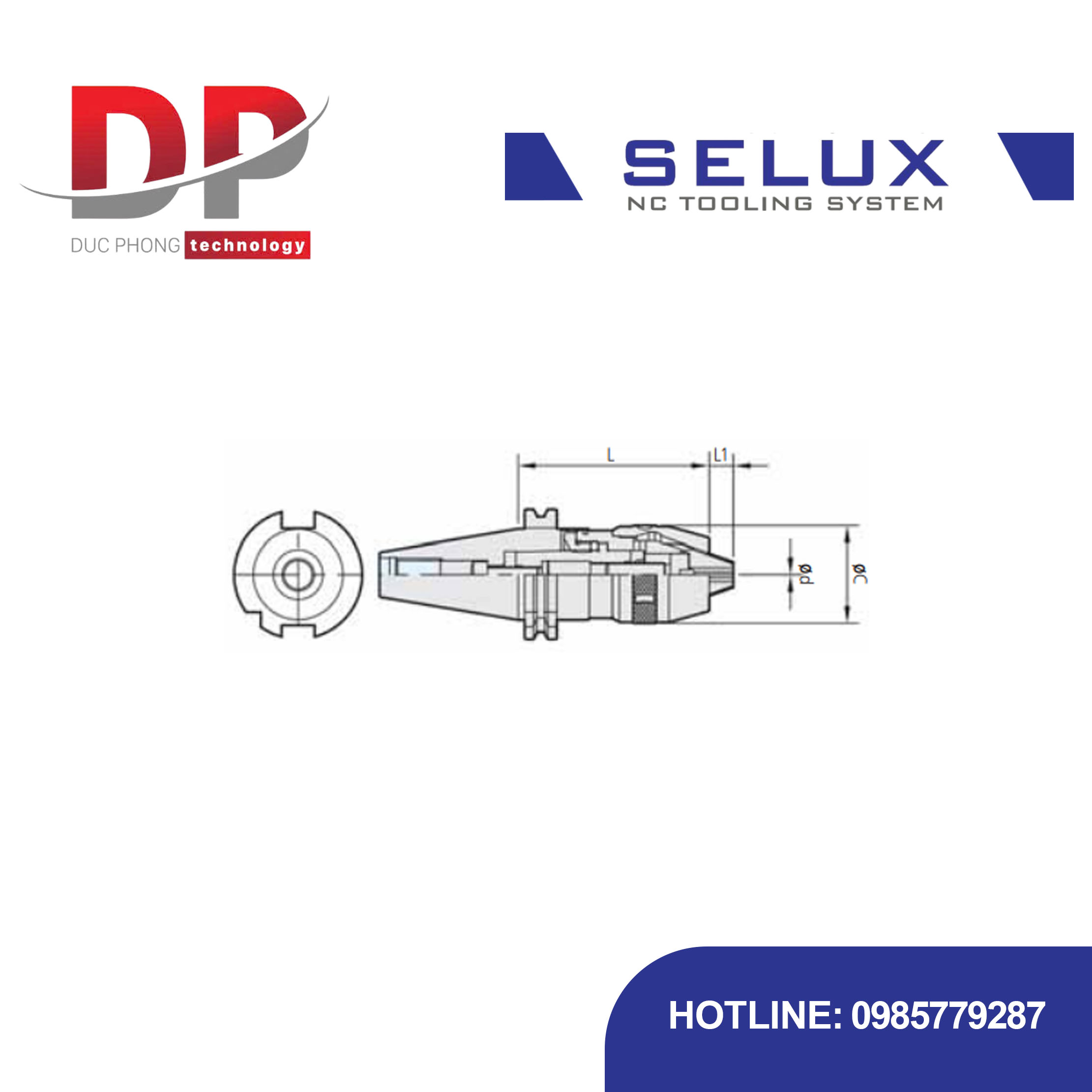 Bầu kẹp mũi khoan NC Series SK Shank - Selux (NC DRILL CHUCK)