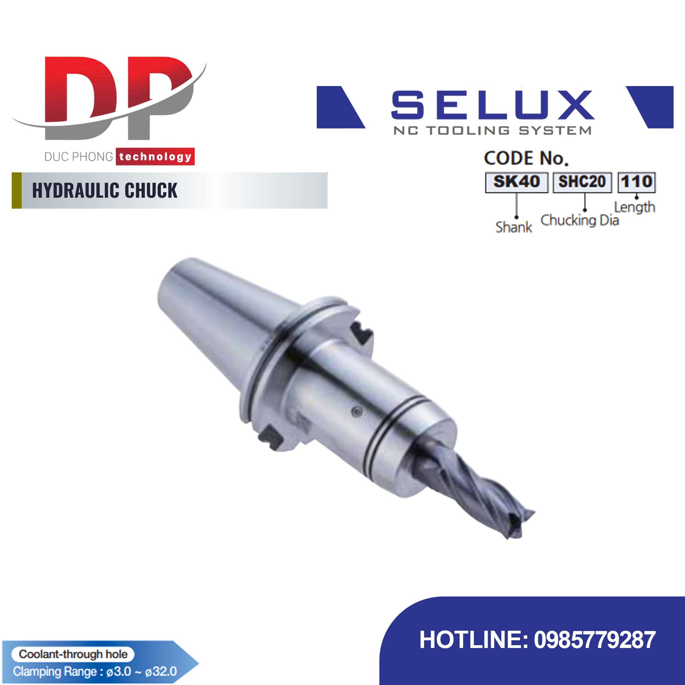 Bầu kẹp thủy lực Series SK Shank - Selux (HYDRAULIC CHUCK)