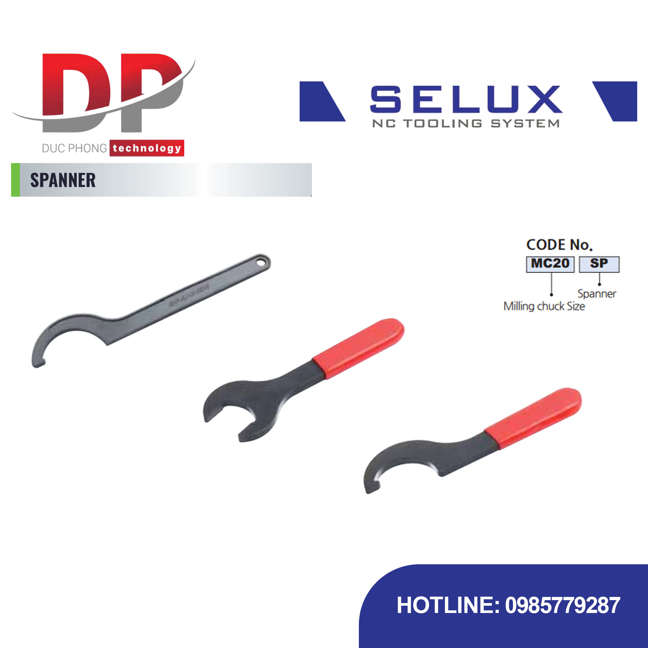 Cờ lê vặn ốc của bầu kẹp Series Accessory - Selux (SPANNER)