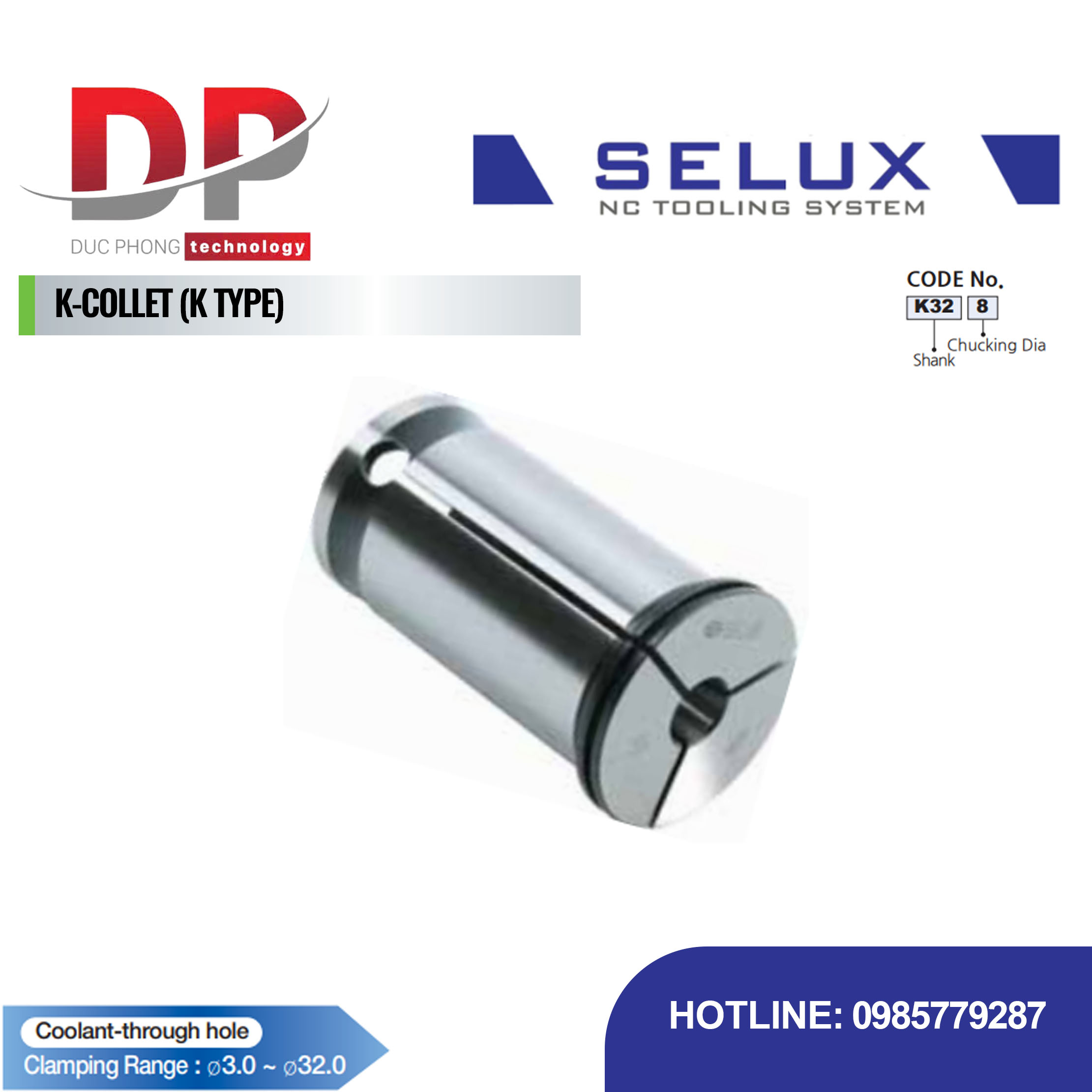 Collet K loại K Series Accessory - Selux (K-COLLET K TYPE)