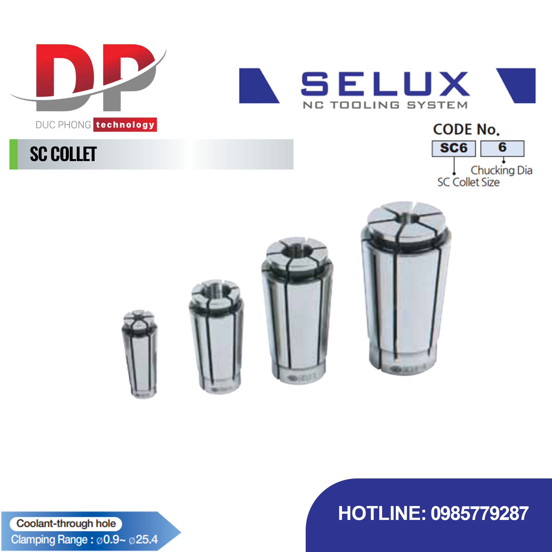 Collet SC Series Accessory - Selux (SC COLLET)