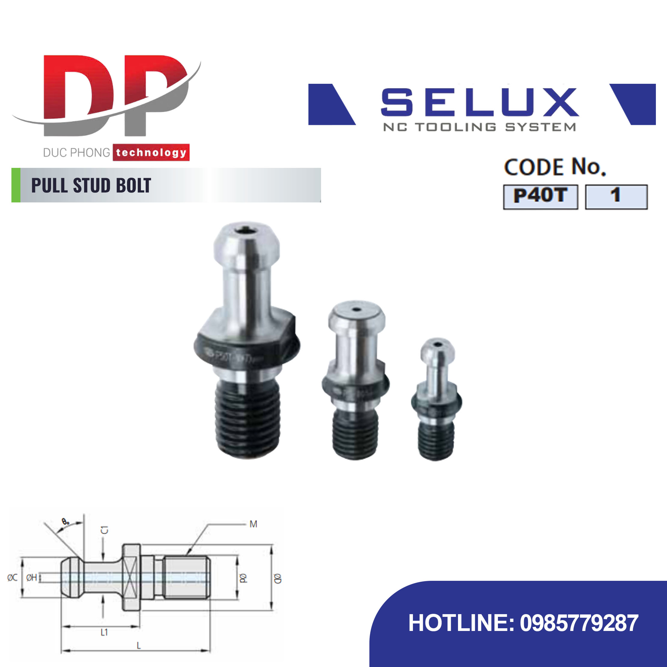 Đai ốc kéo Series Accessory - Selux (PULL STUD BOLT)
