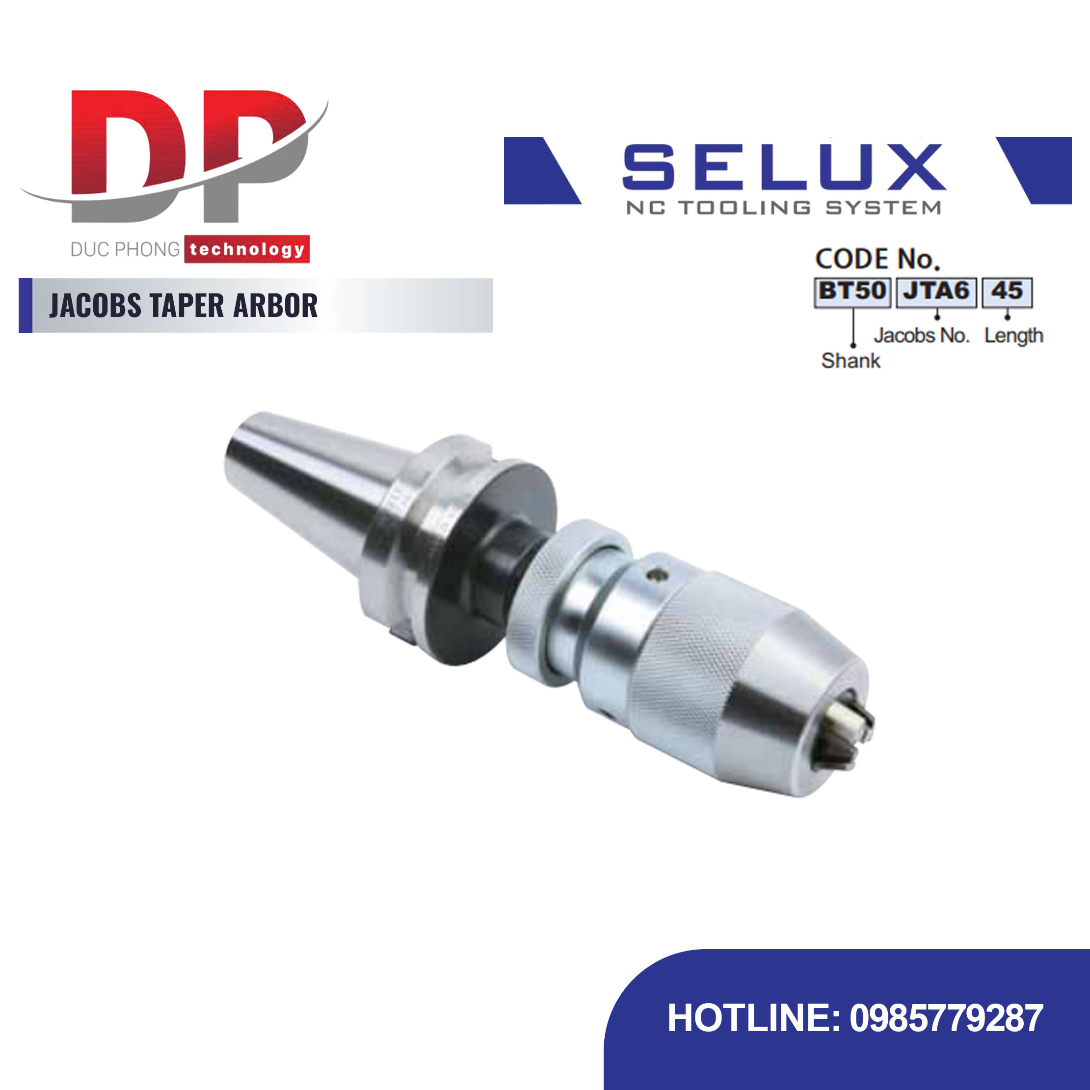 Trục gá côn Jacobs Series BT Shank - Selux JACOBS TAPER ARBOR)