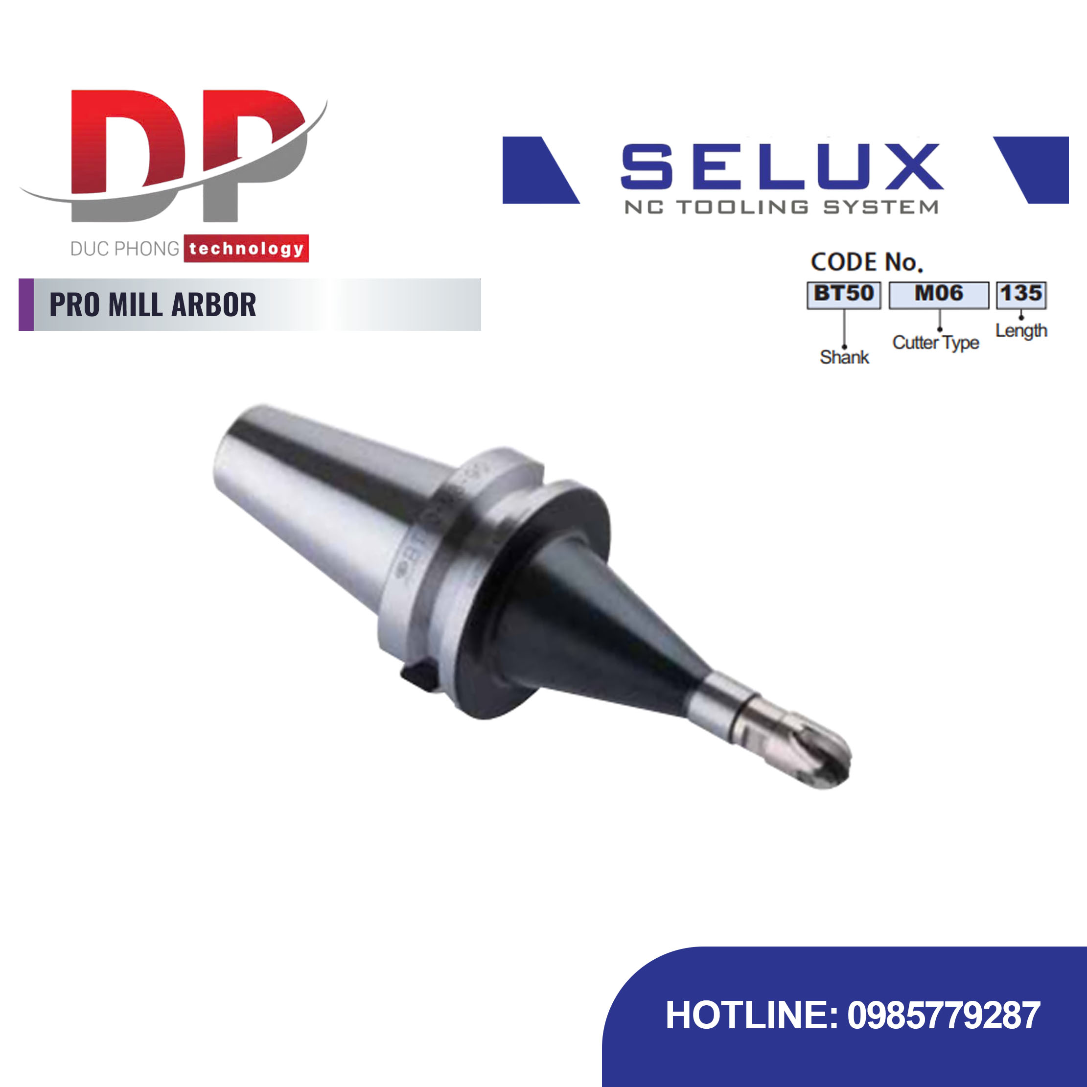 Trục gá dao phay chuyên dụng Series BT Shank - Selux (PRO MILL ARBOR)