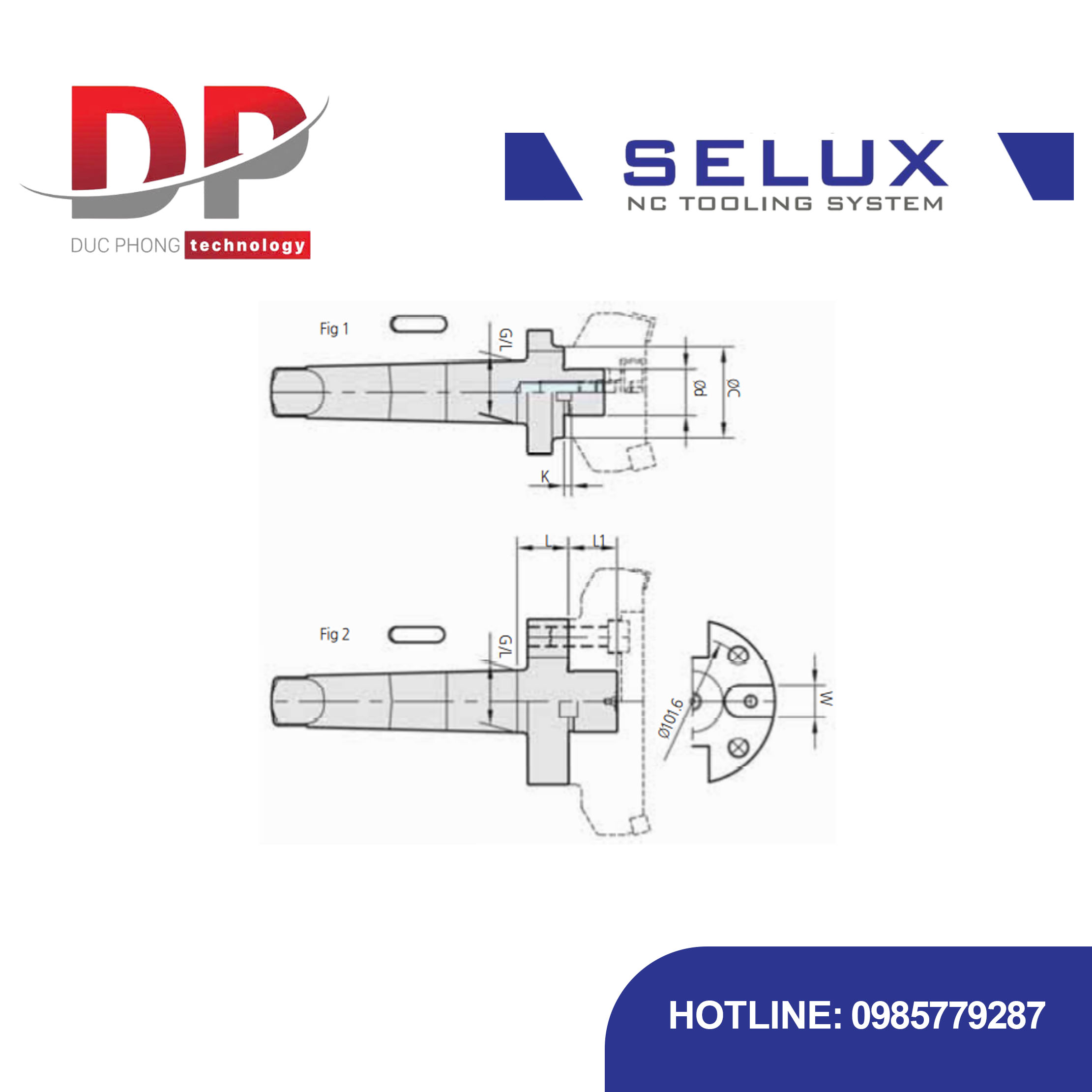 Trục gá dao phay mặt côn Morse Series NT/MT Shank - Selux (MT FACE MILL ARBOR)
