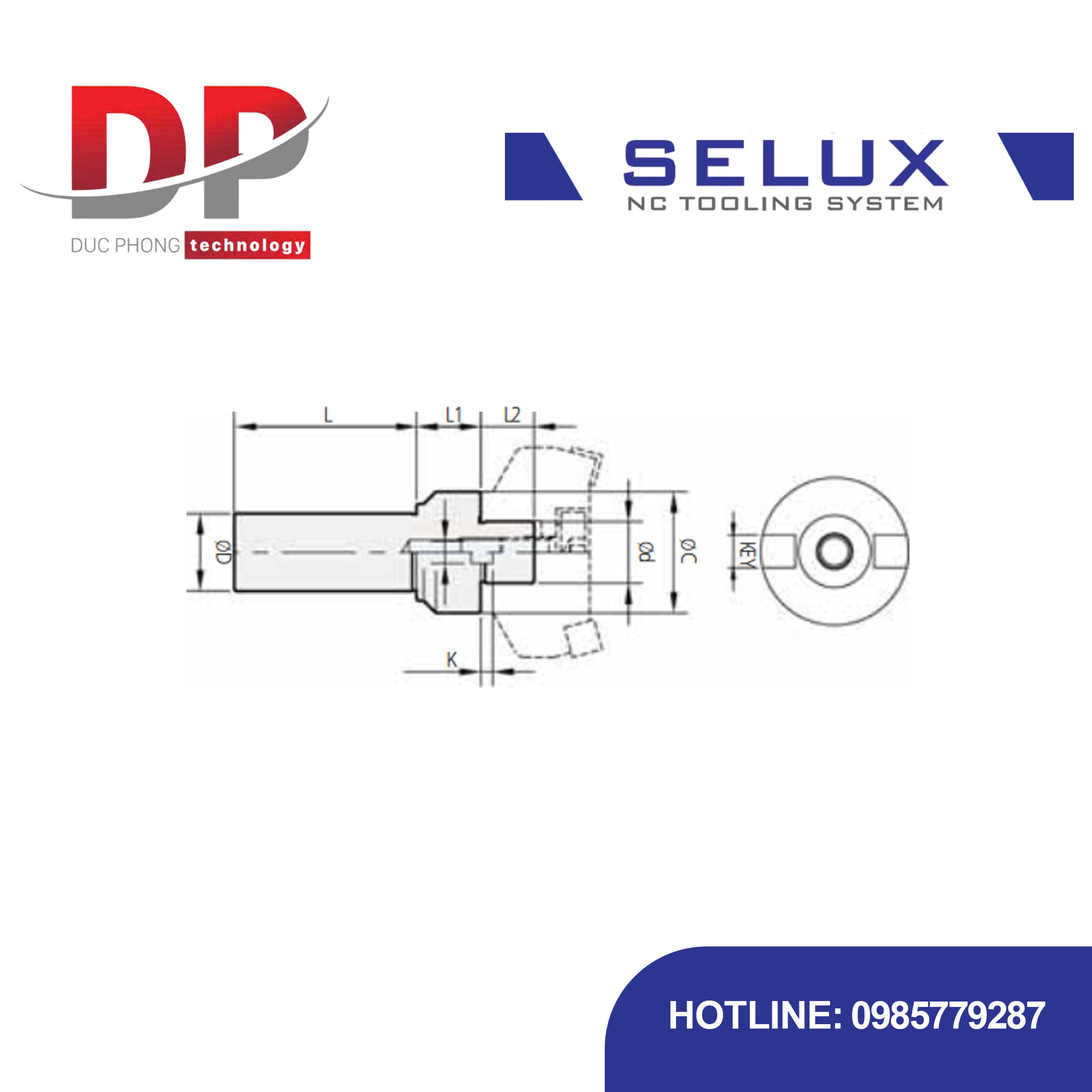 Trục gá dao phay mặt đầu Series ST Shank - Selux (STRAIGHT FACE MILL ARBOR)
