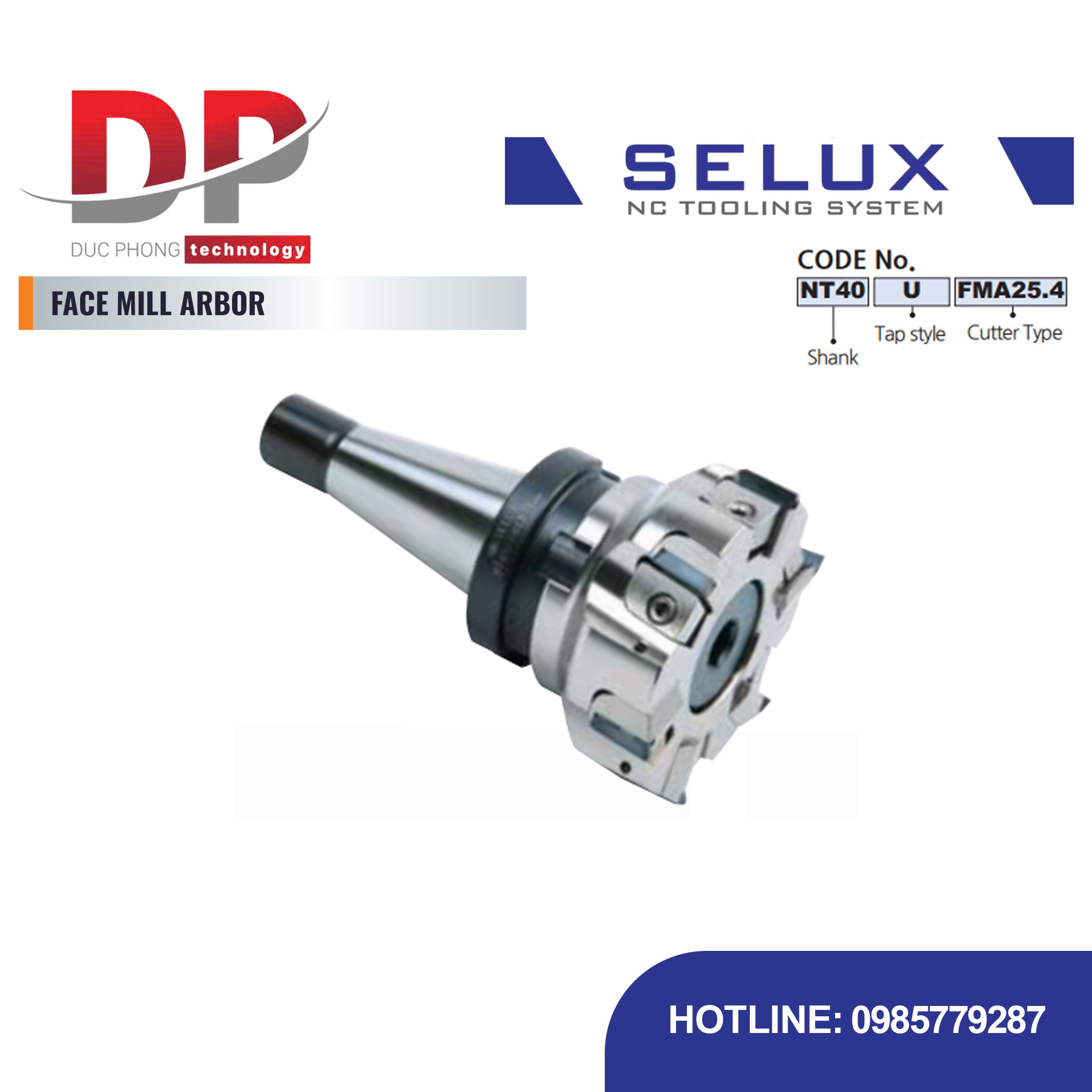 Trục gá dao phay mặt Series NT/MT Shank - Selux (FACE MILL ARBOR)