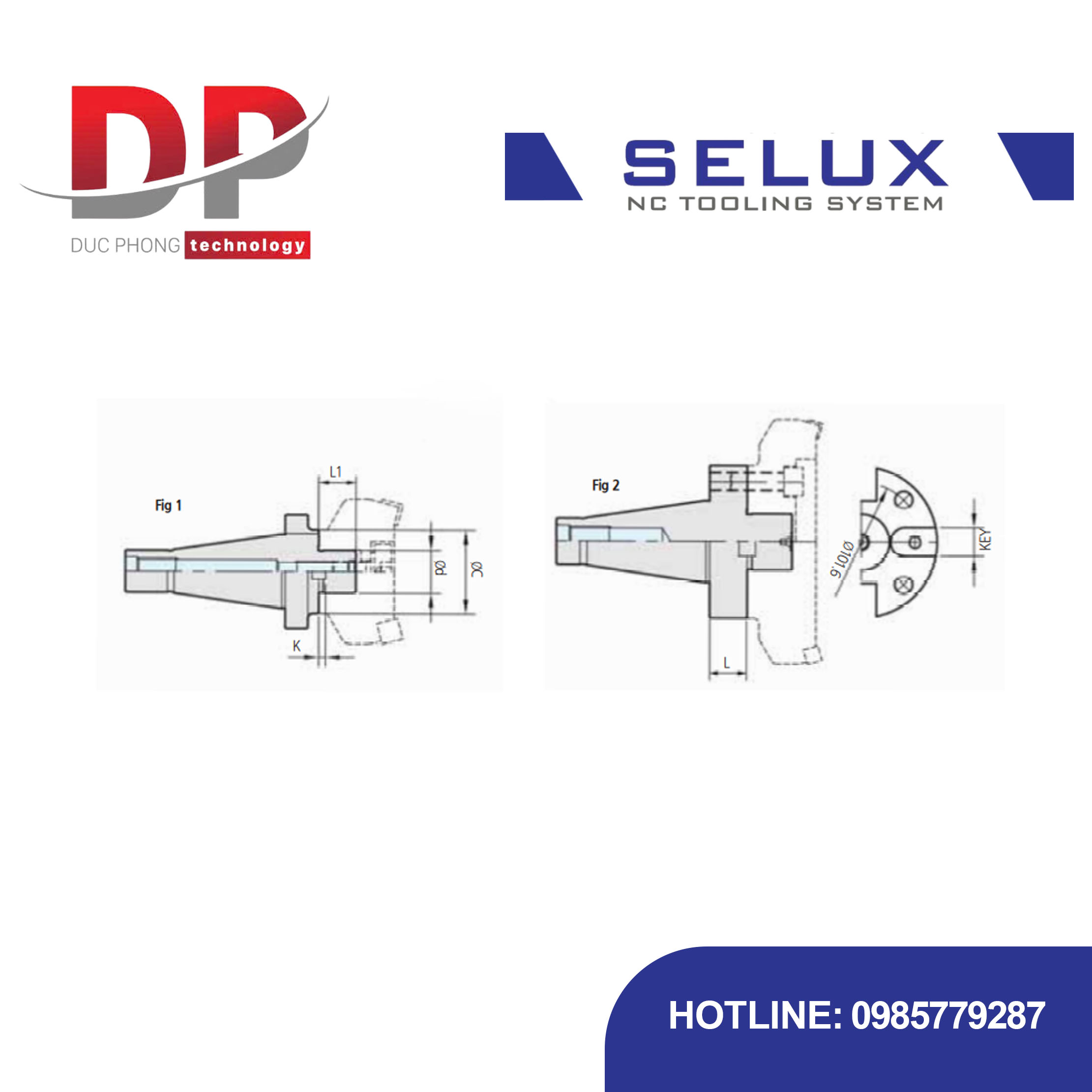 Trục gá dao phay mặt Series NT/MT Shank - Selux (FACE MILL ARBOR)