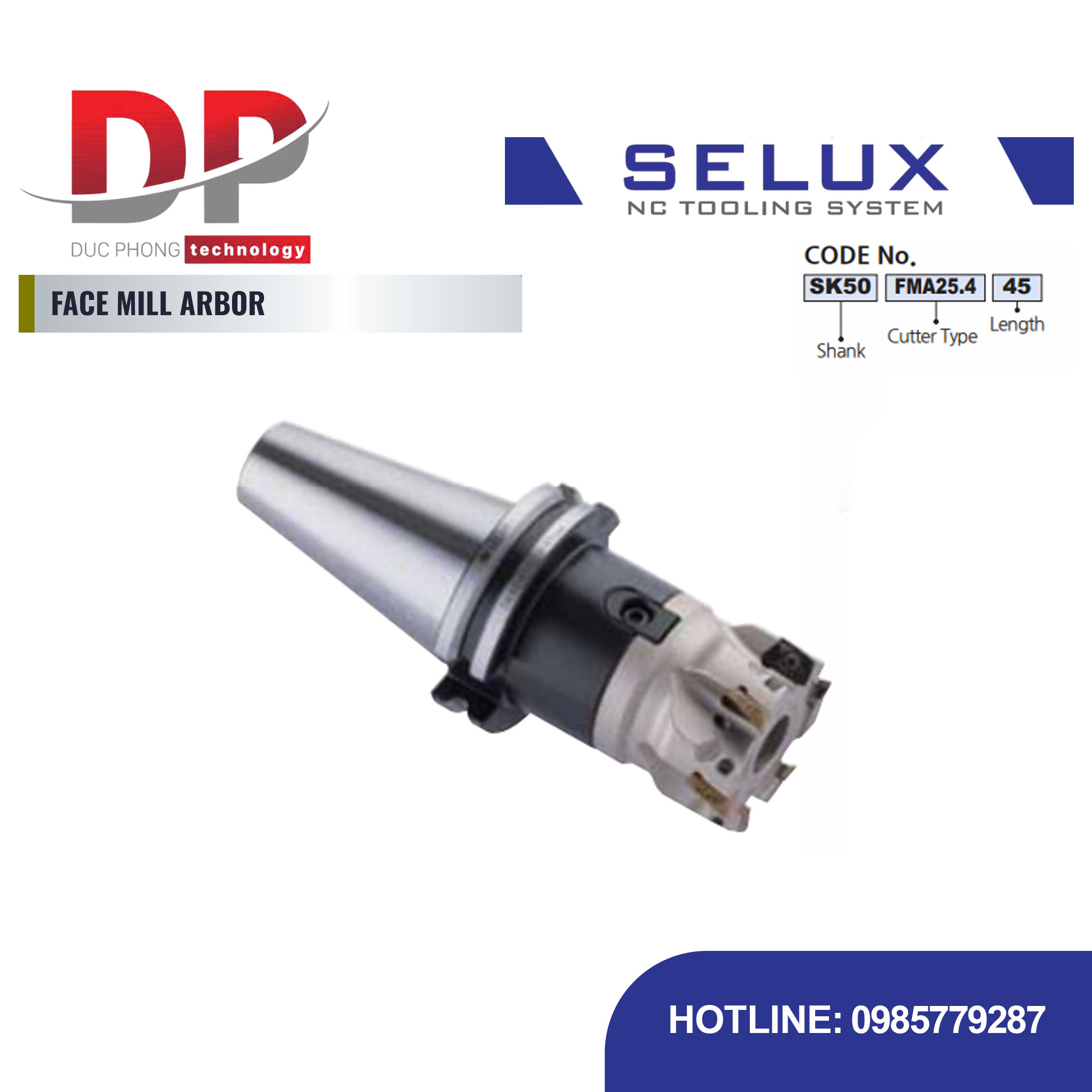 Trục gá dao phay mặt Series SK Shank - Selux (FACE MILL ARBOR)