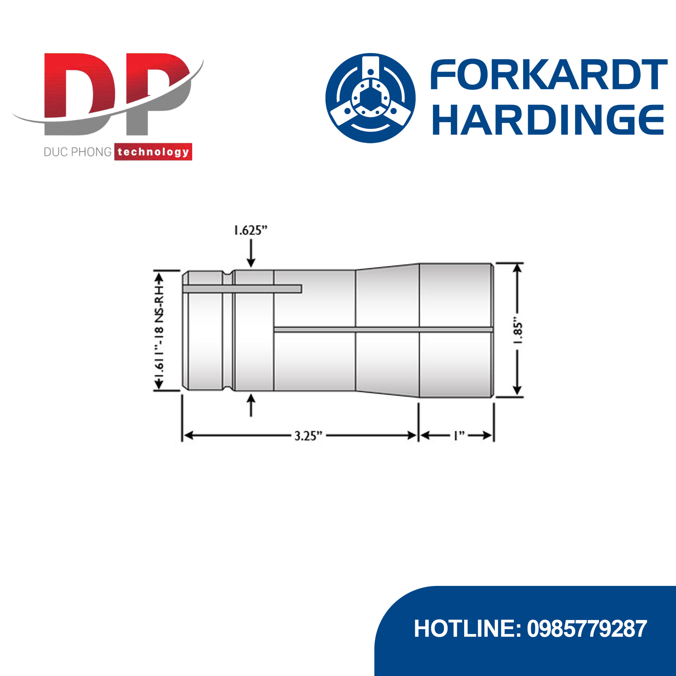 dau-kep-2j-extended-nose-emergency-collet-forkardthardinge