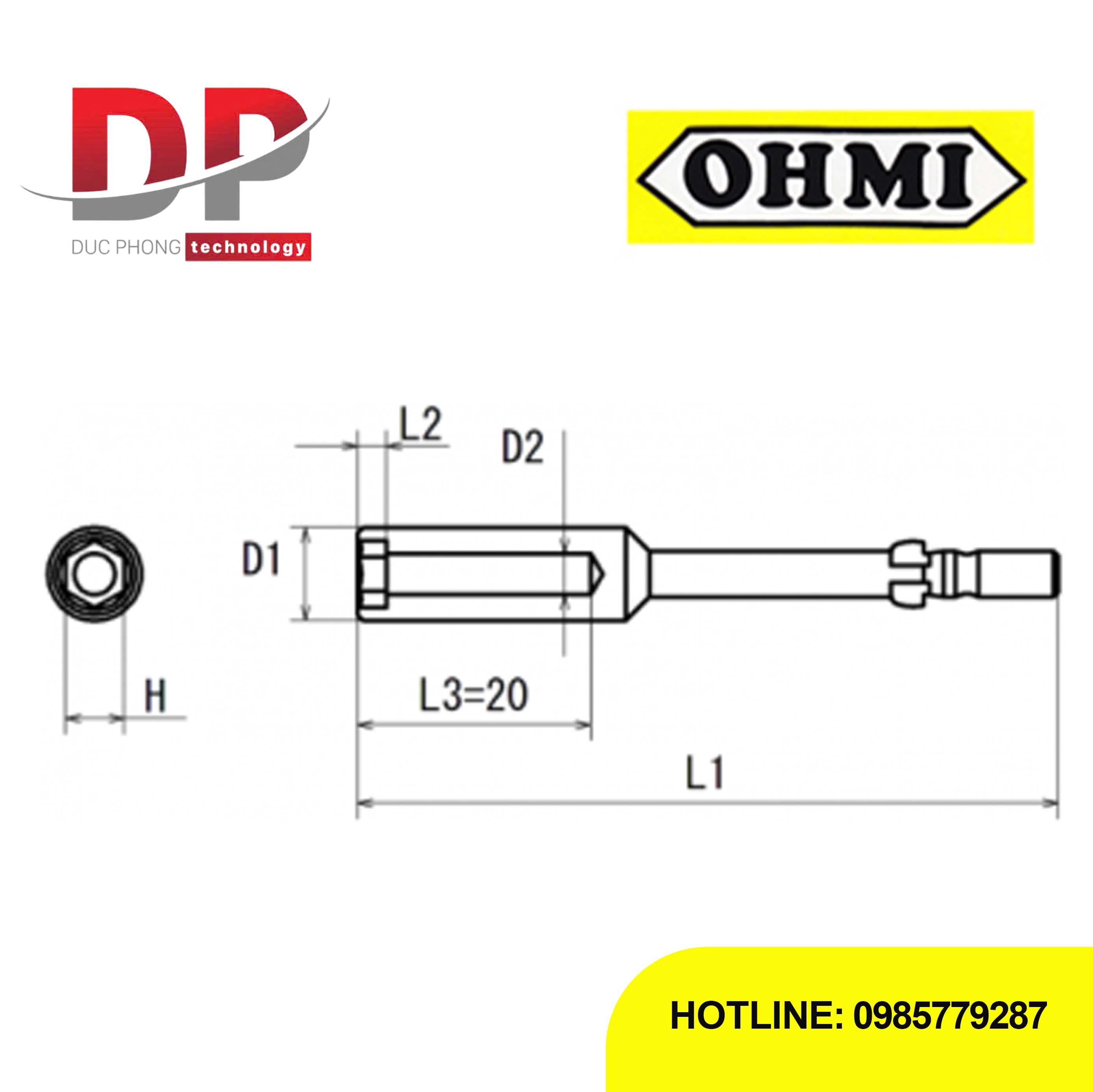 Đầu vặn đai ốc Bu Lông OHMI VH-5B Nhật Bản