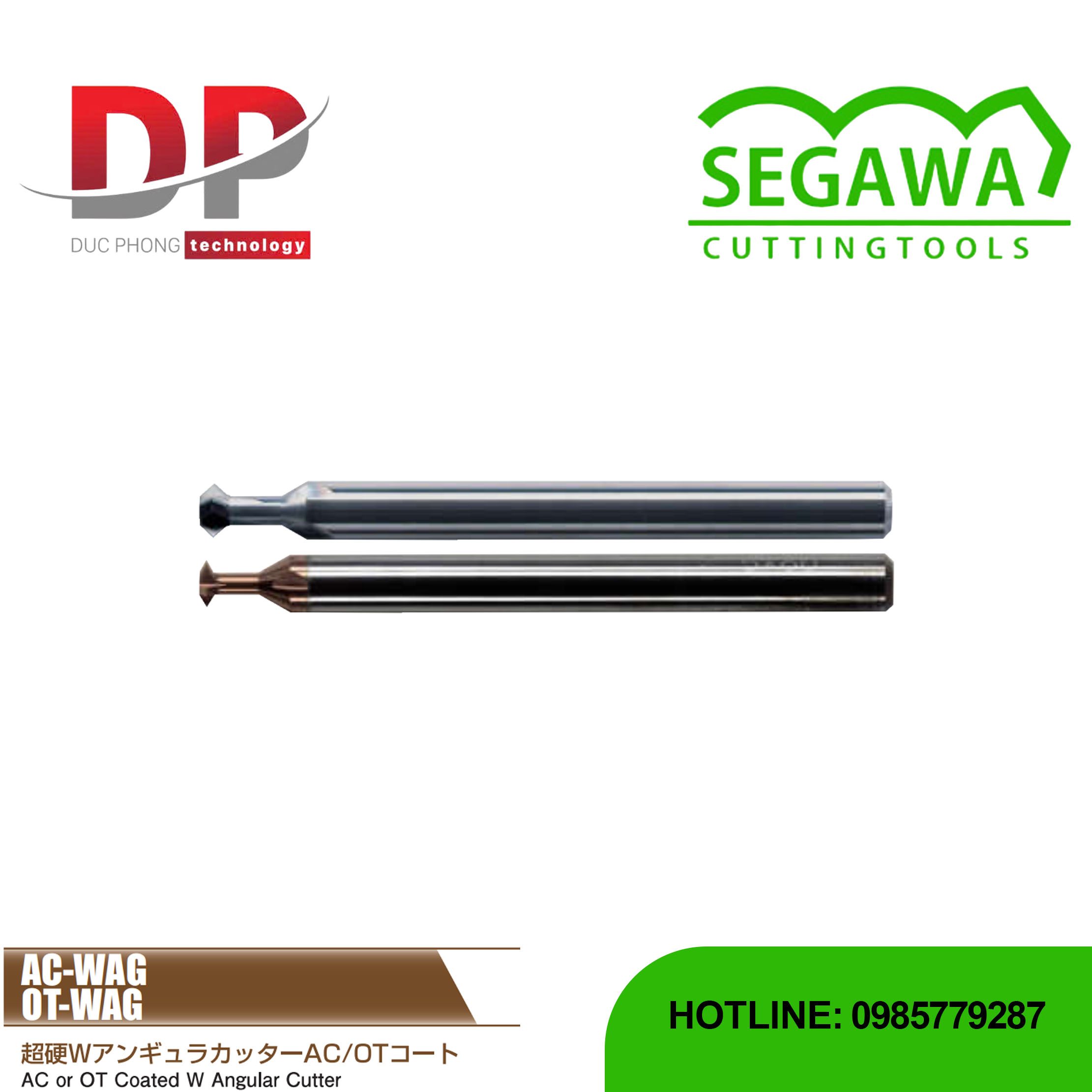 Dao phay góc W AC-WAG hoặc OT-WAG Carbide 4-6 me - Segawa
