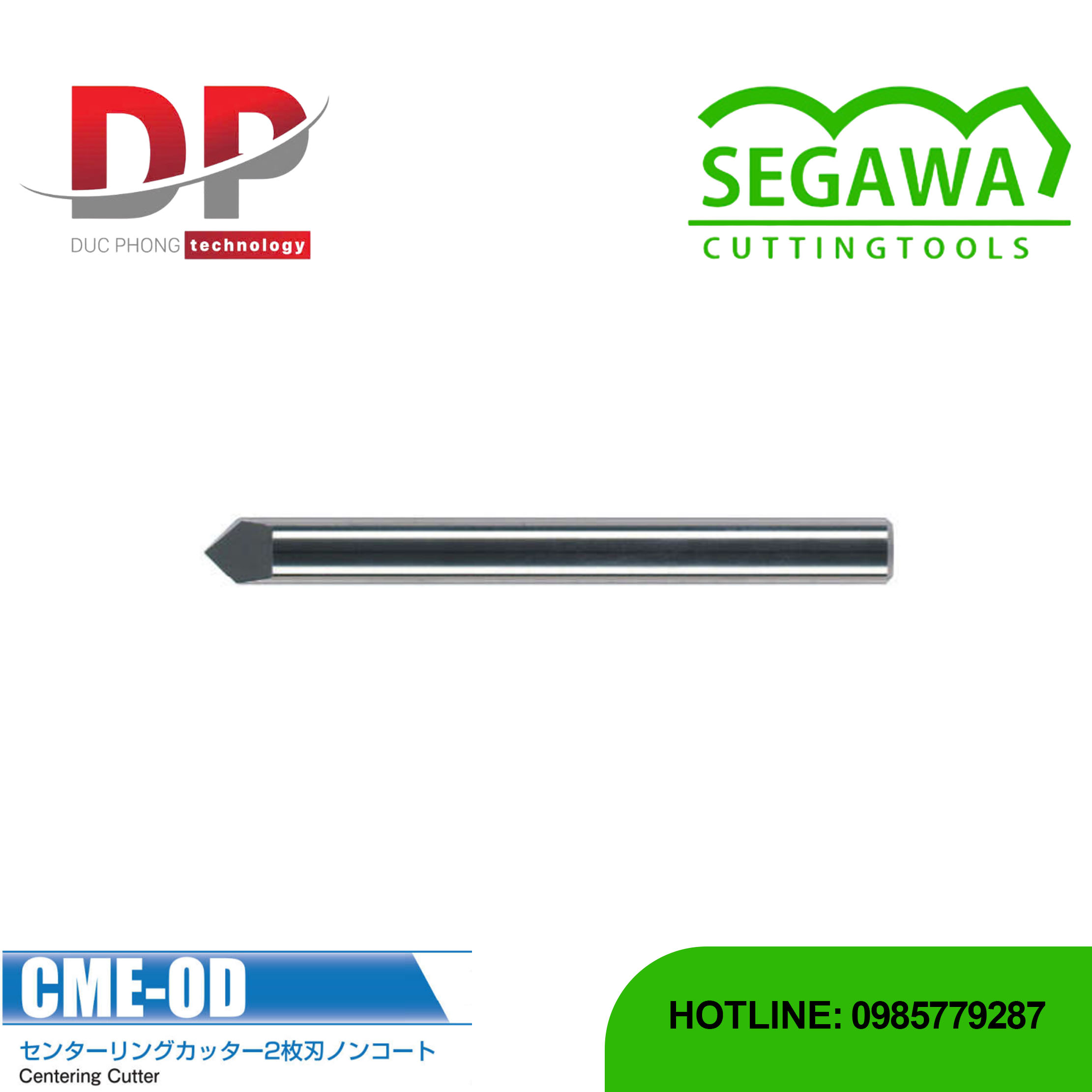 Dao phay lấy dấu tâm CME-OD Carbide 2 me - Segawa