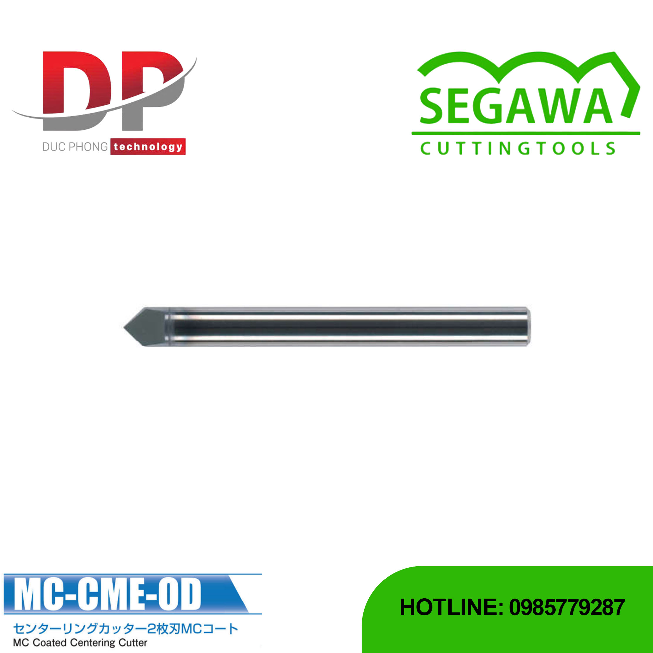 Dao phay lấy dấu tâm MC-CME-OD Carbide 2 me - Segawa