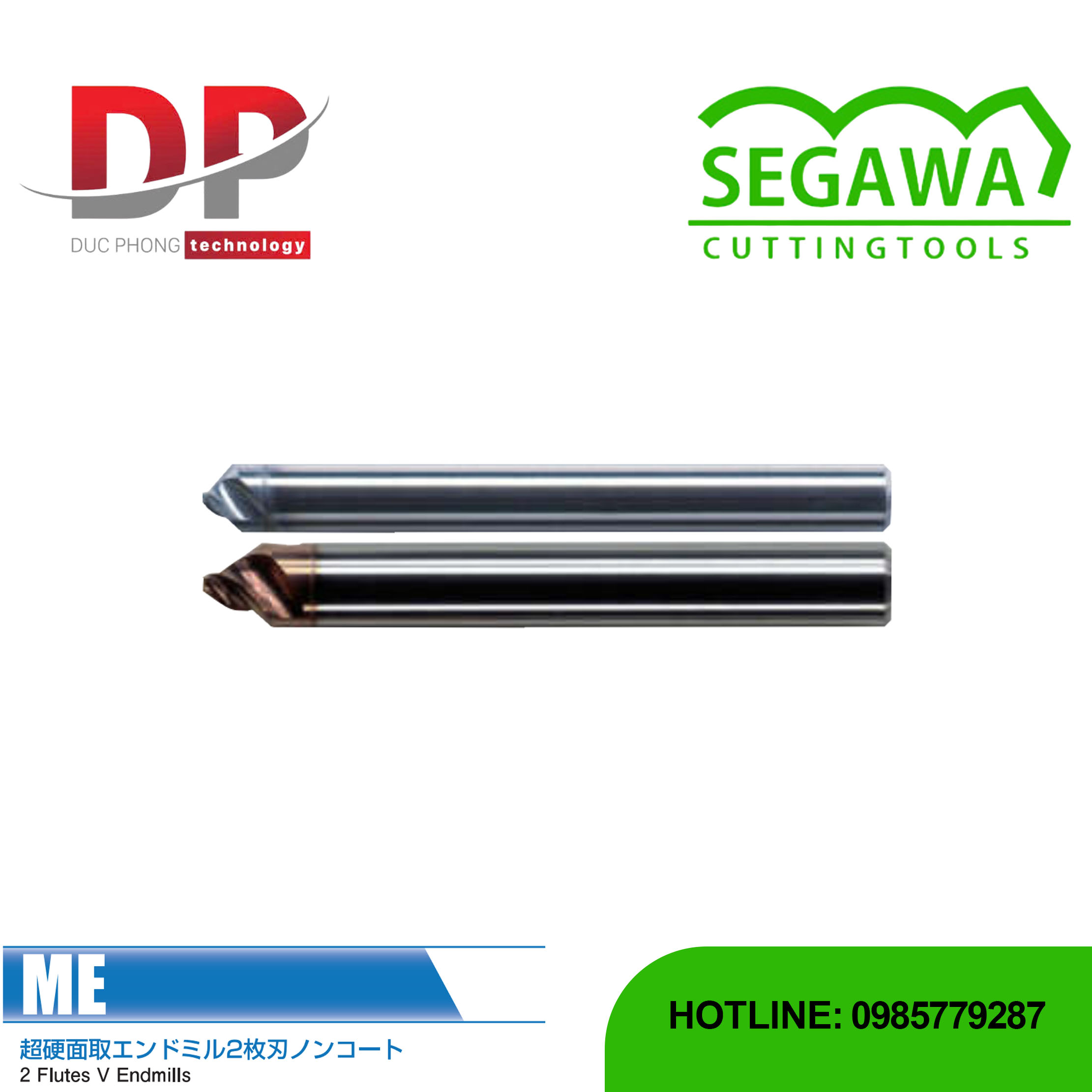 Dao phay vát mép ME Carbide 2 me - Segawa