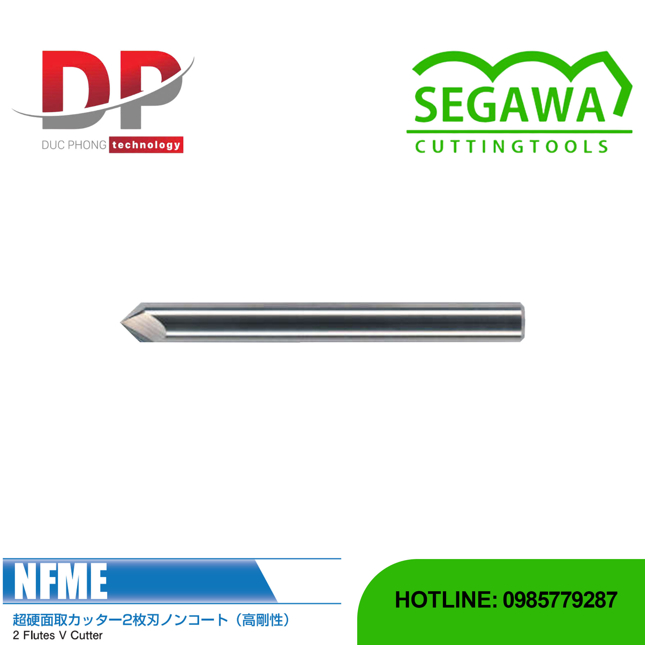 Dao phay vát mép NFME Carbide 2 me - Segawa