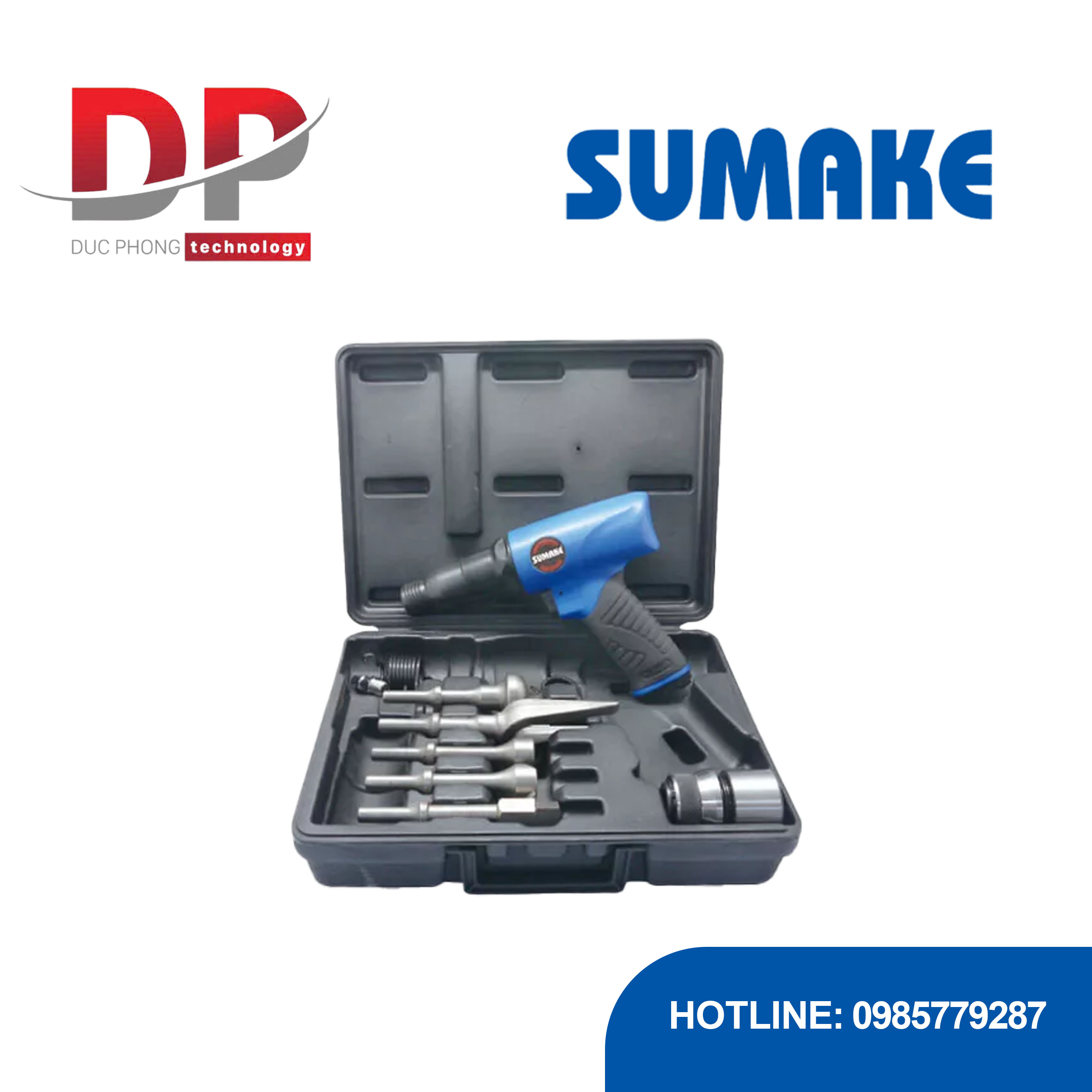 Bộ búa hơi giảm rung kèm mũi đục Sumake ST-2247K/R-1