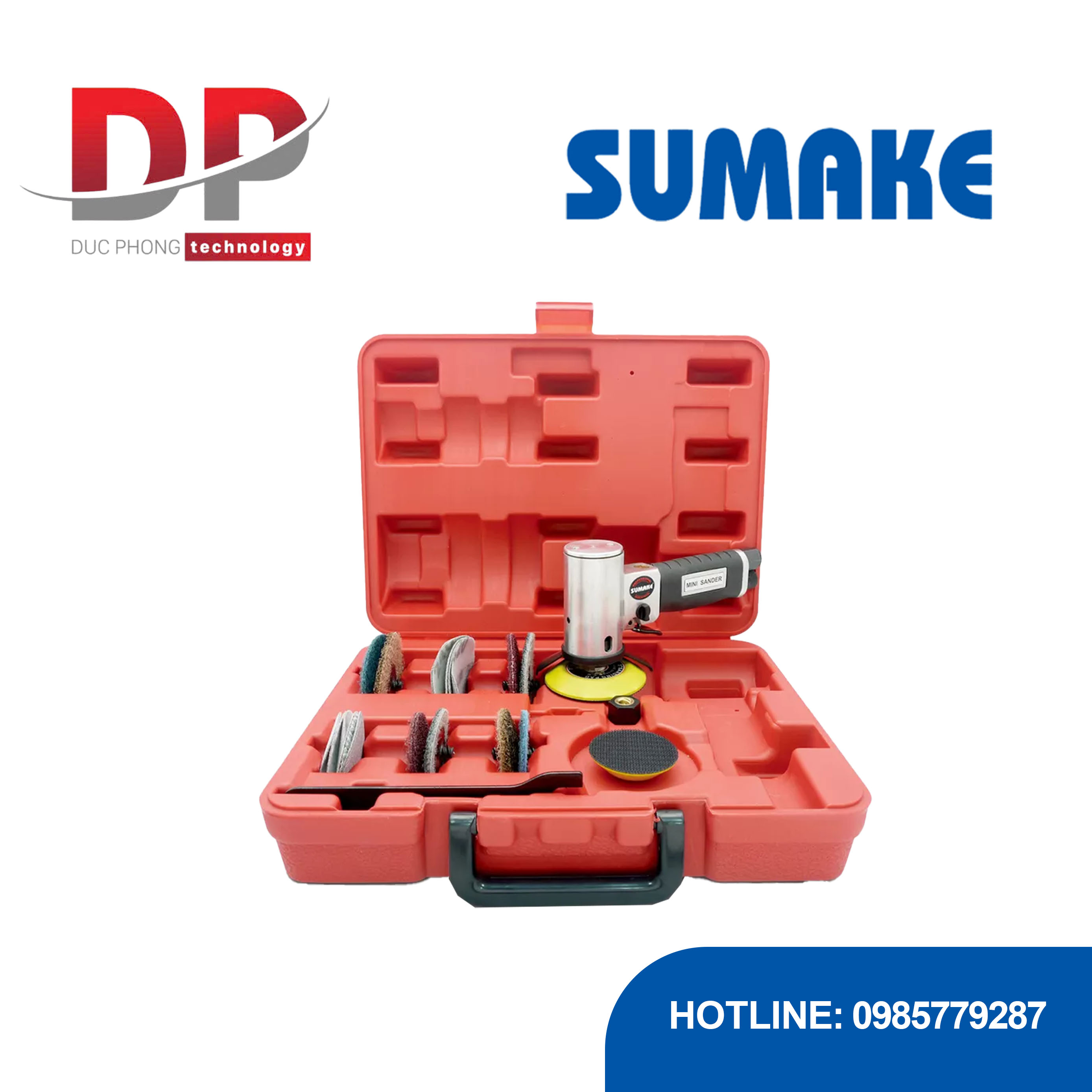 Bộ máy chà nhám hơi Diamond 2 inch, Sumake ST-7142K (Kit)