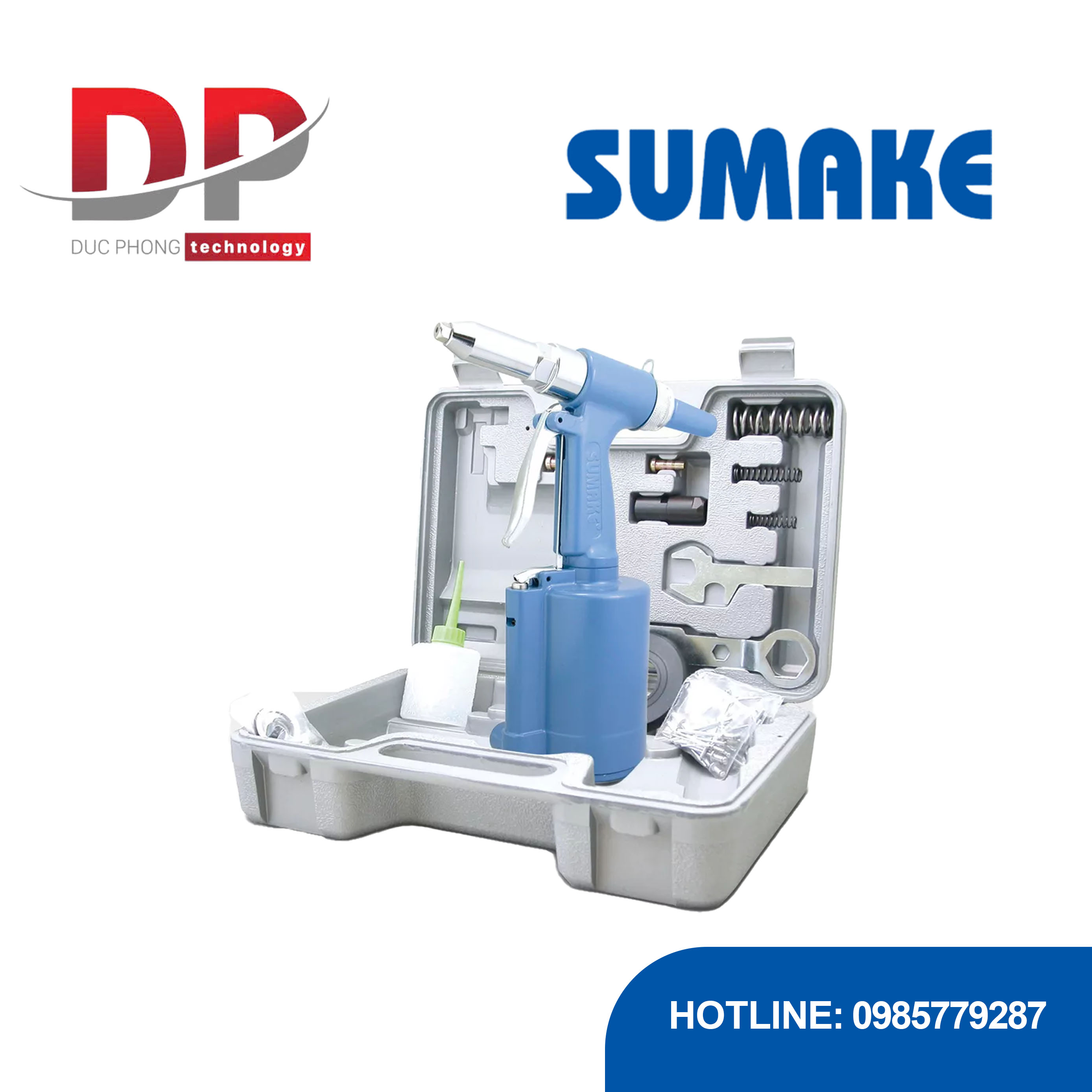 Bộ máy rút đinh tán hơi thủy lực Sumake ST-6615K 3/16 inch (Kit)