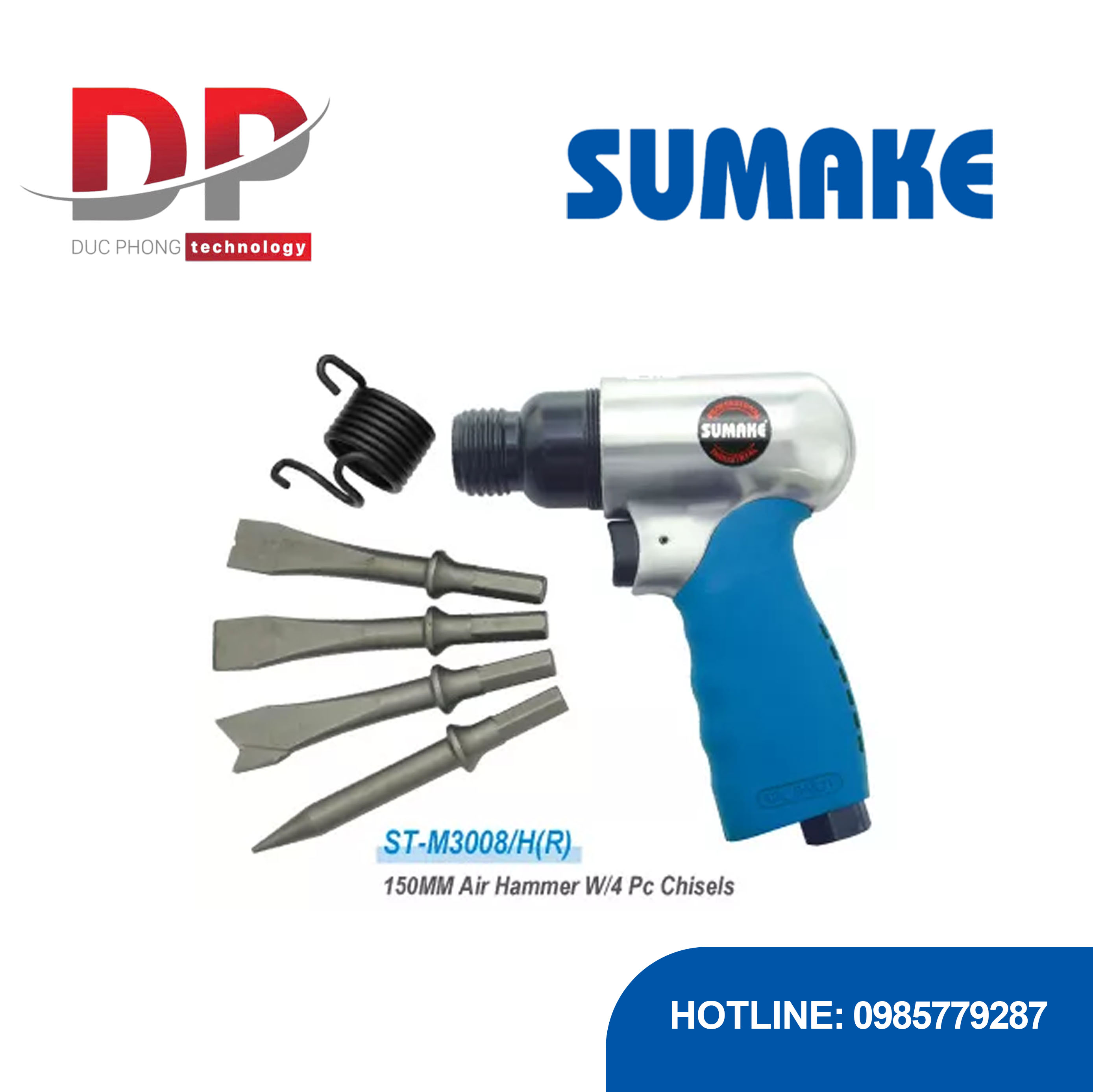 Búa hơi 150mm đầu lục giác Sumake ST-M3008S-H