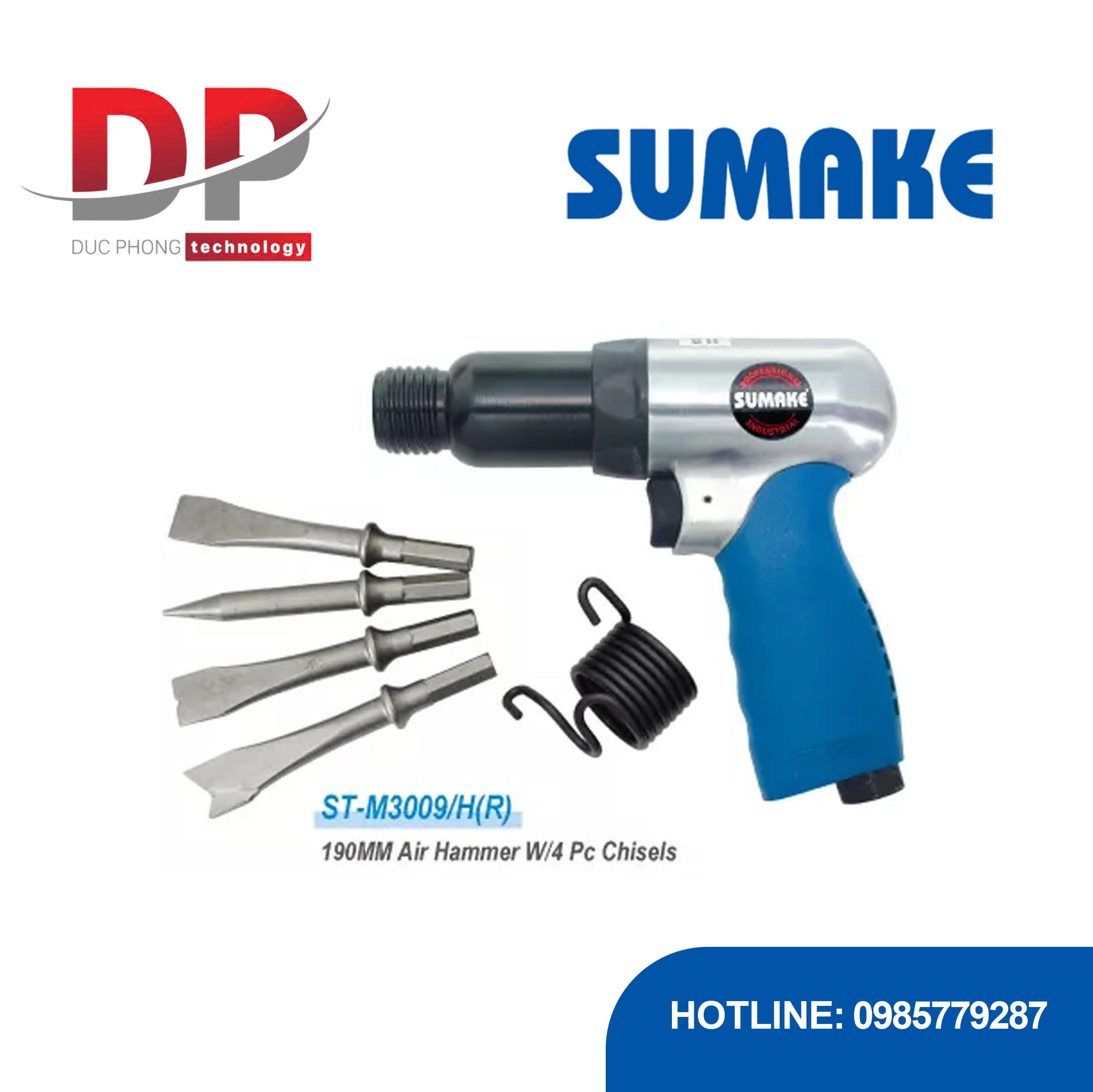 Búa hơi 190mm, đầu lục giác Sumake ST-M3009S/H