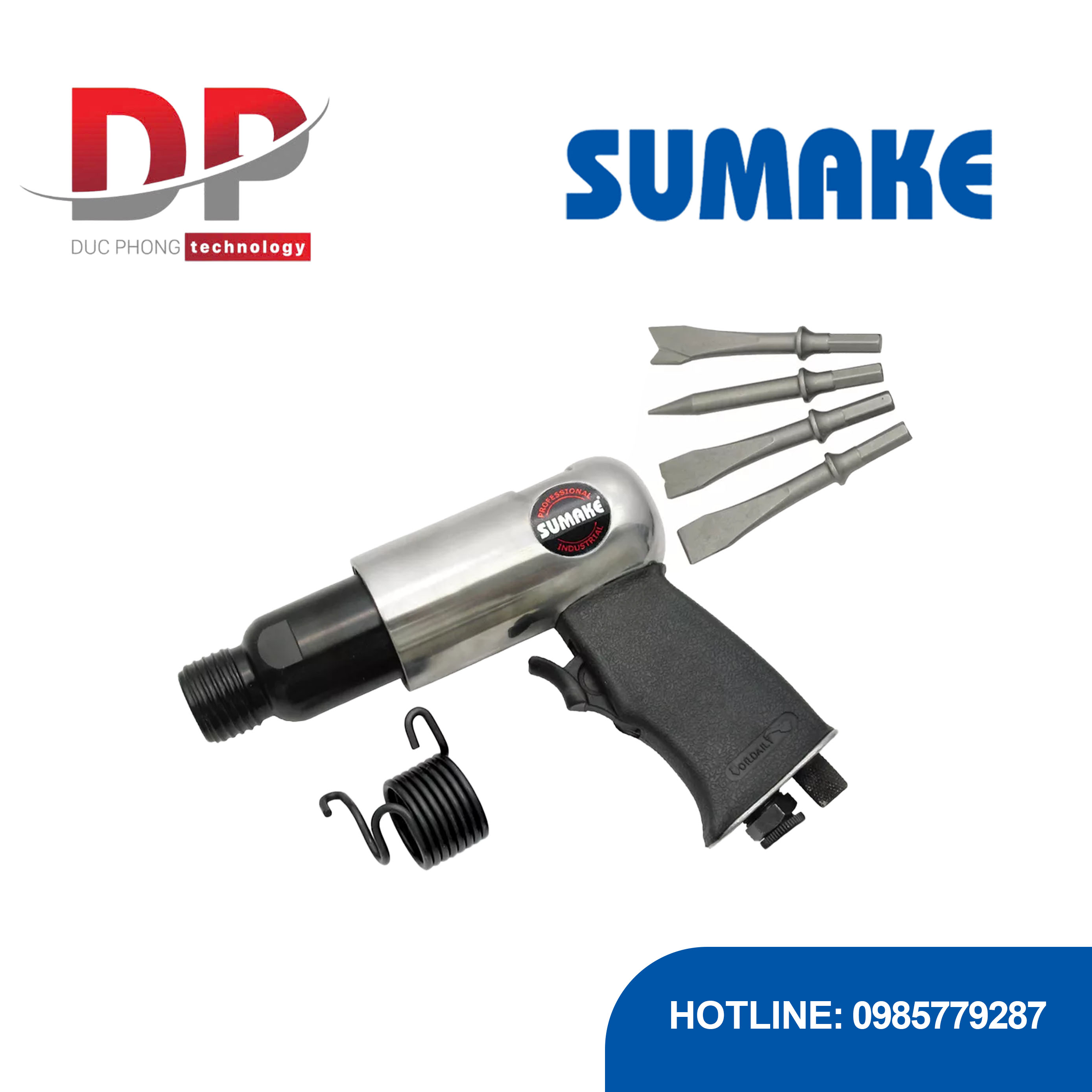 Búa hơi 190mm kèm 4 mũi đục Sumake ST-2320R/H