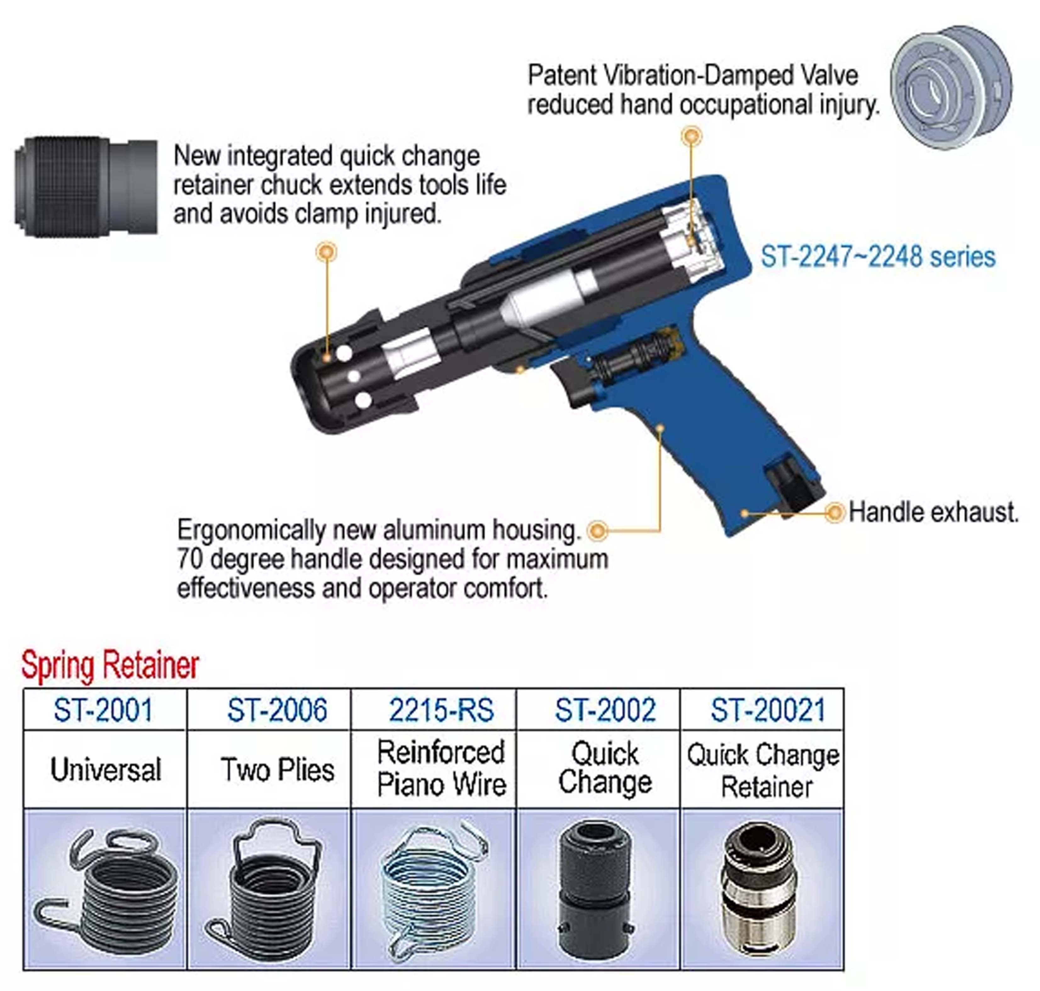 Búa hơi công nghiệp giảm rung trọng lượng nhẹ Sumake ST-2248/H