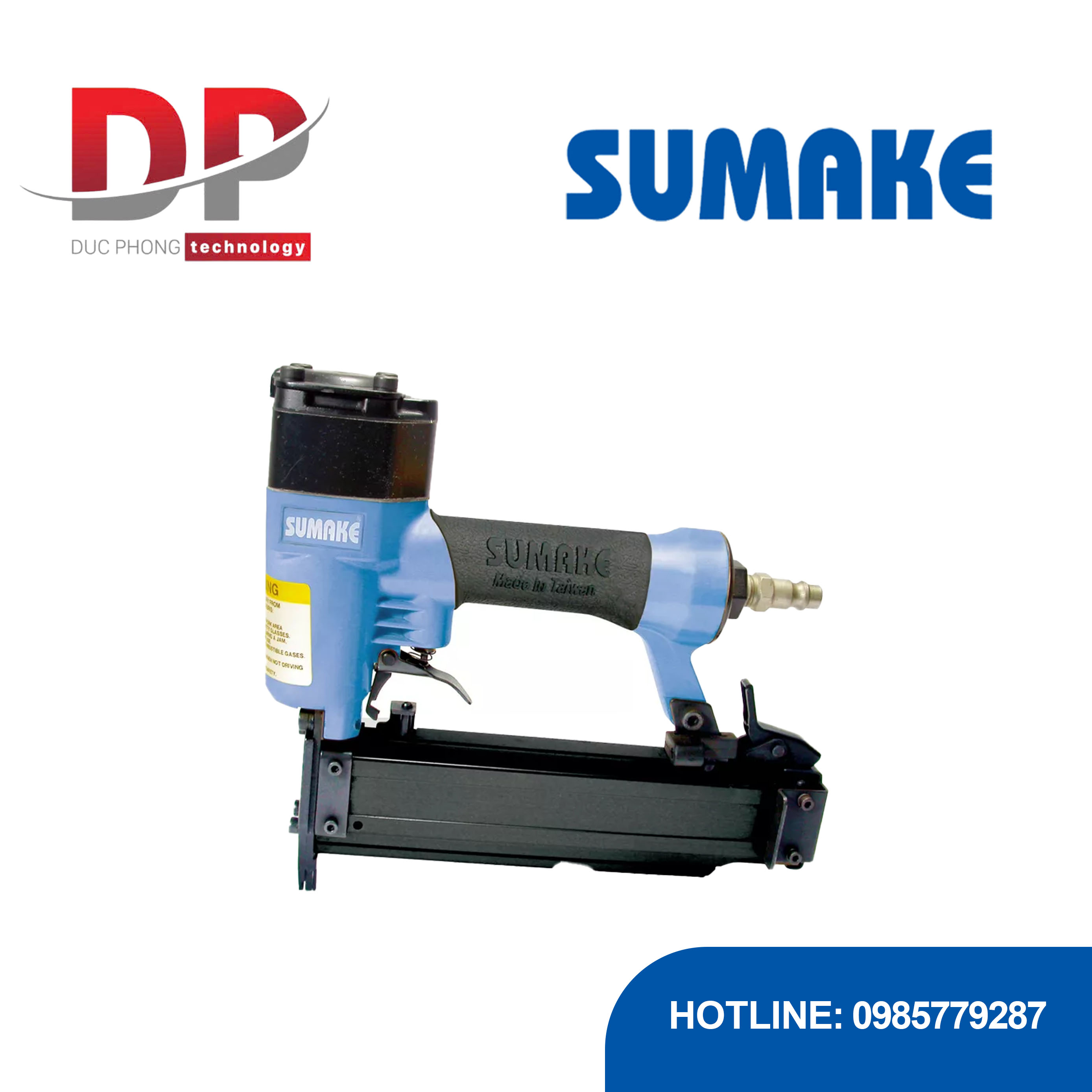 Máy bắn đinh hơi và đinh hoàn thiện Sumake P0.8/40, đinh 15–40 mm