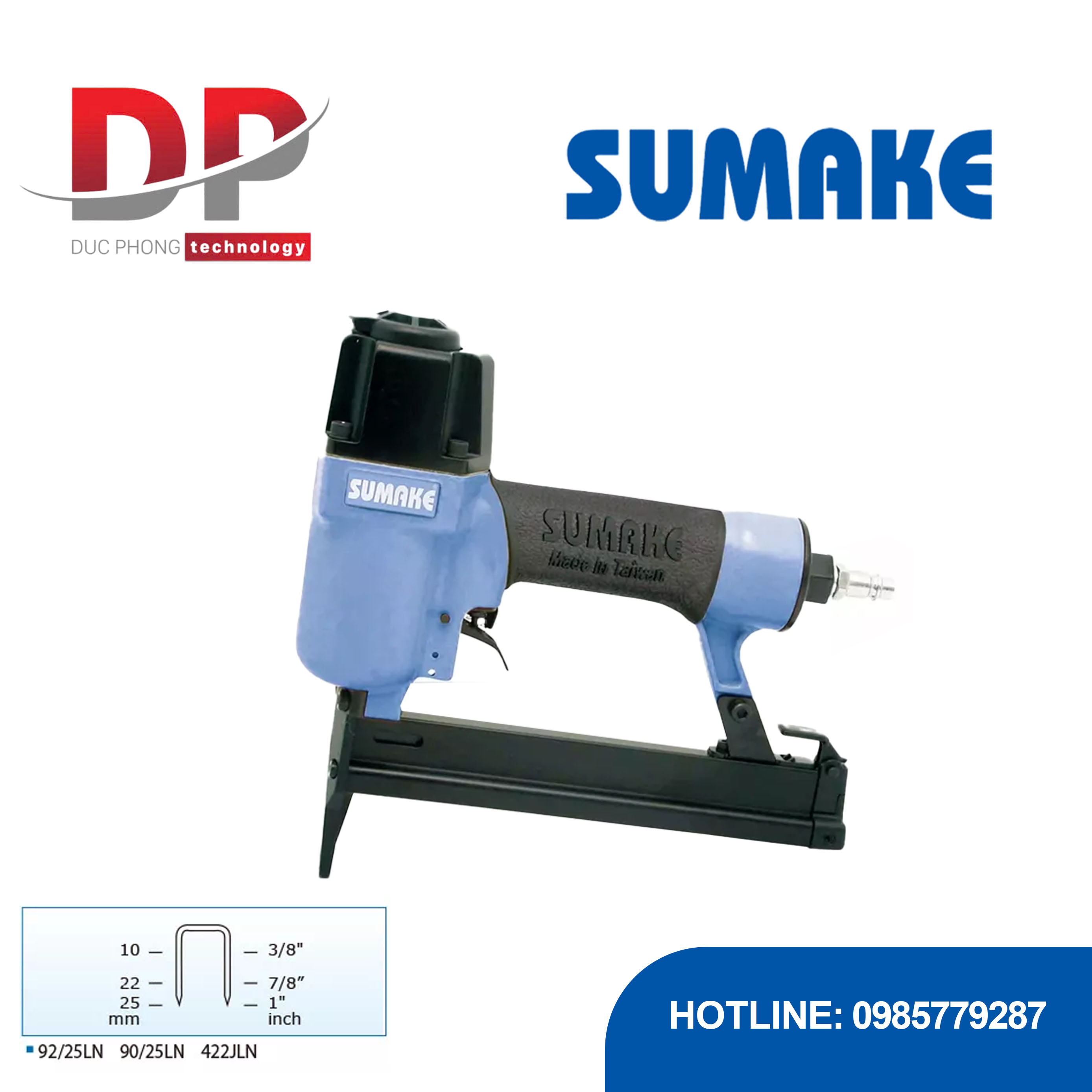 Máy bắn ghim dây mảnh hơi mũi dài Sumake Long Nose Fine Wire Stapler