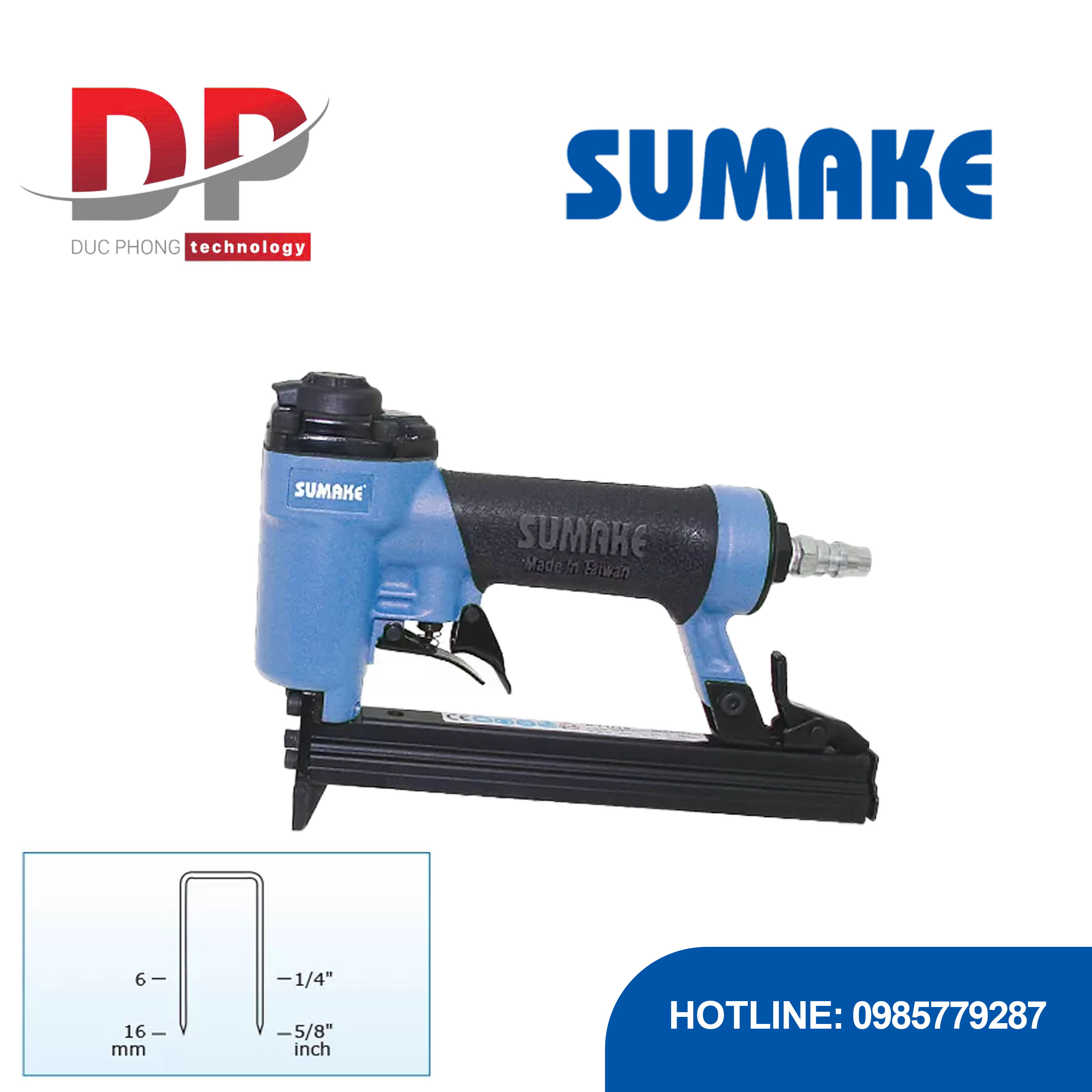 Máy bắn ghim dây mảnh hơi Sumake Fine Wire Stapler Series, đa dạng mã 14/16 đến G-16