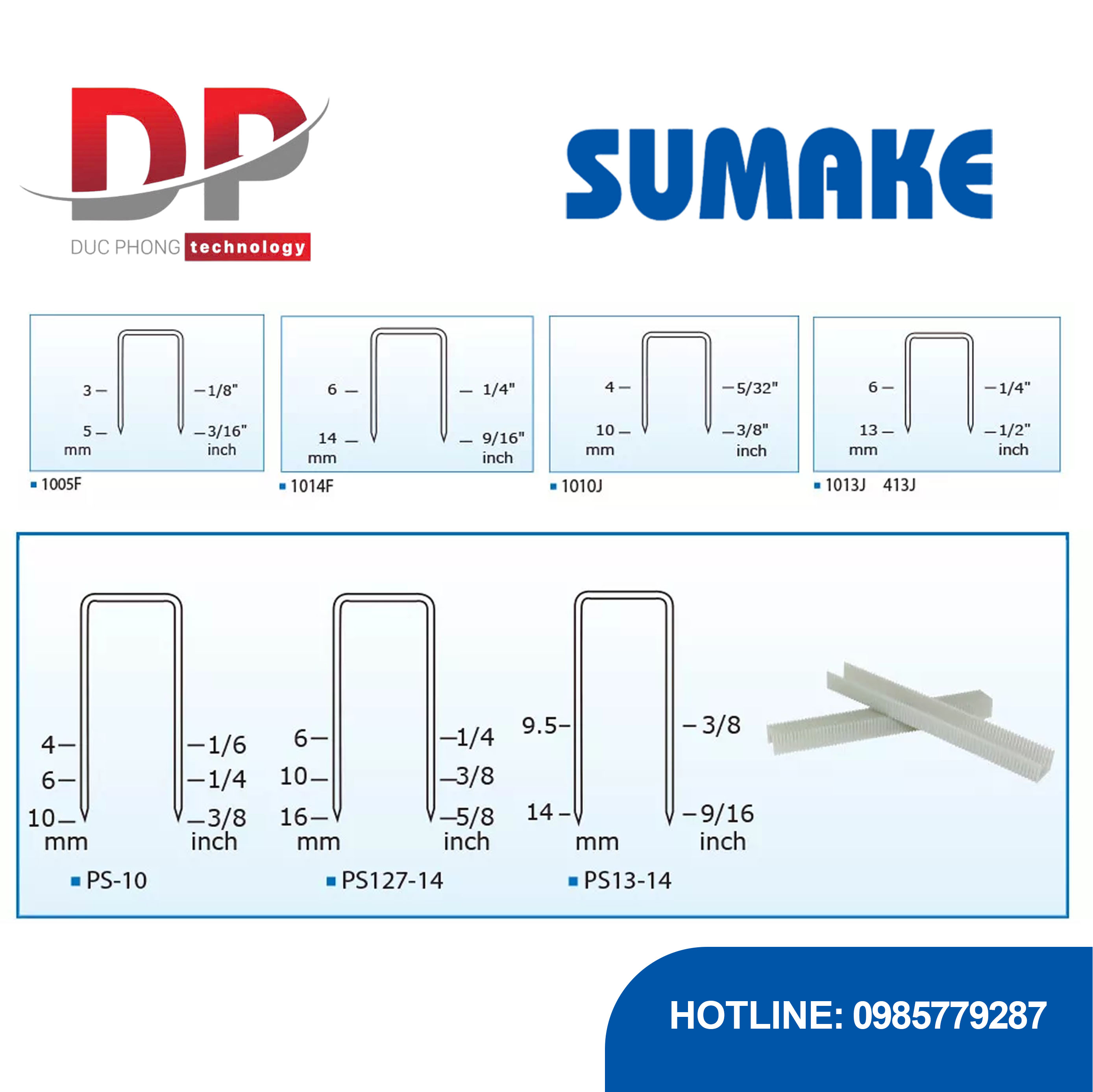 Máy bắn ghim nhựa đa năng Sumake PS-10, PS127-14, PS13-14 công nghiệp