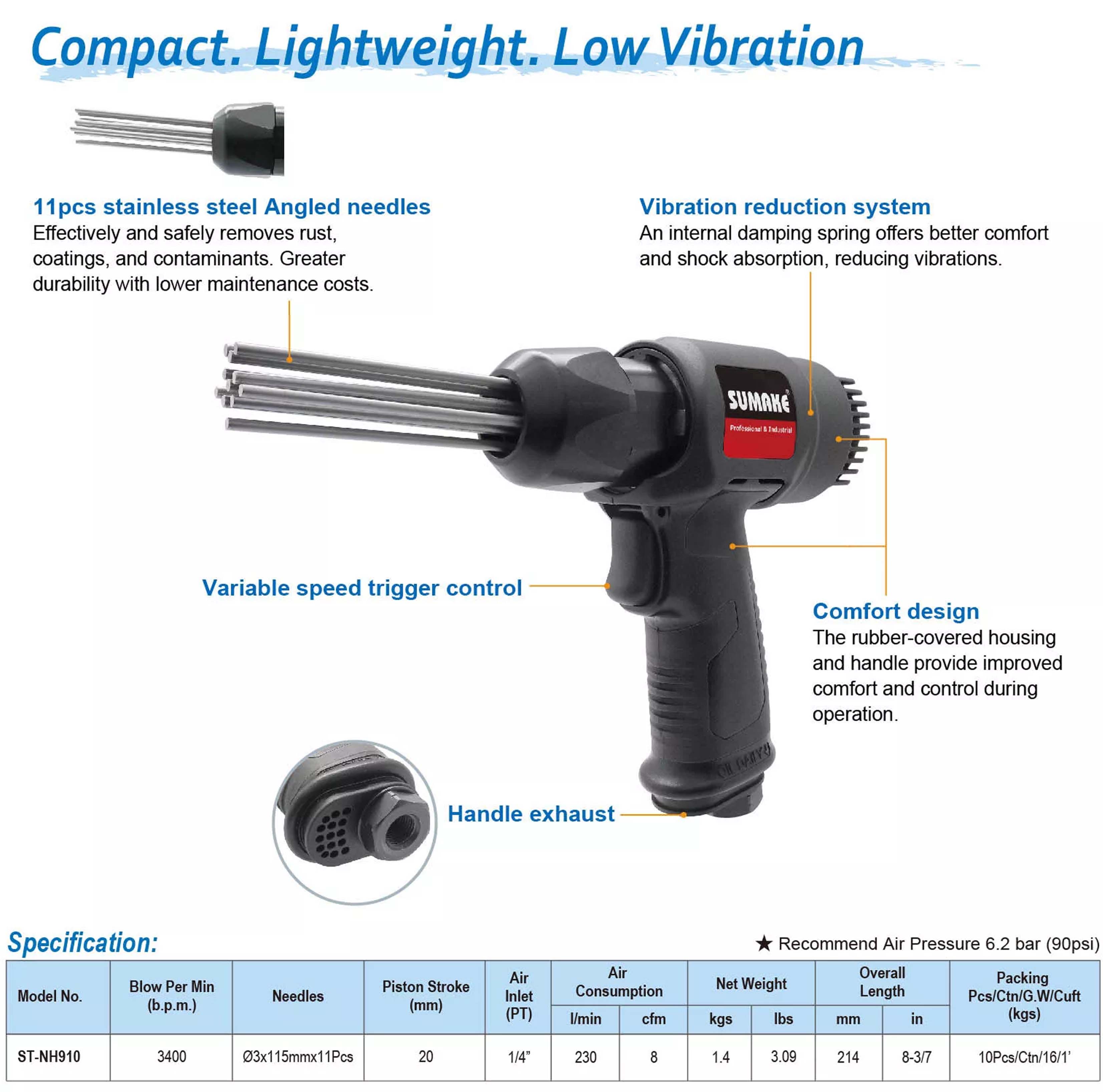 Máy cạo kim khí hơi giảm rung lắc Sumake ST-NH910